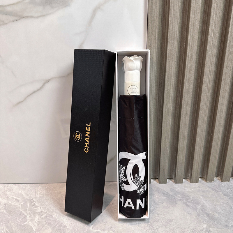 シャネル（CHANEL）晴雨兼用傘 日傘 自動折り たたみ傘 レディース メンズ