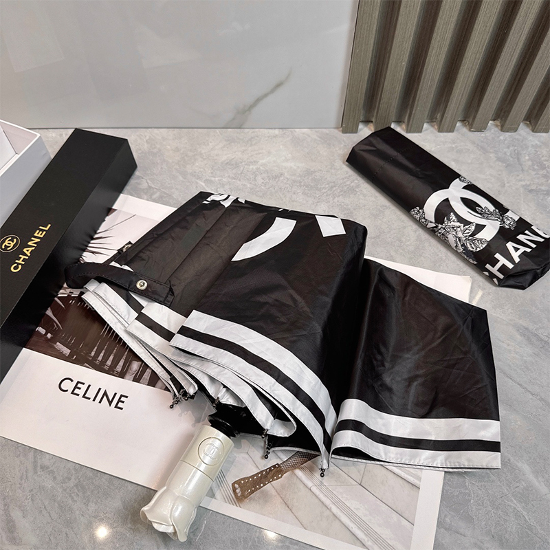 シャネル（CHANEL）晴雨兼用傘 日傘 自動折り たたみ傘 レディース メンズ