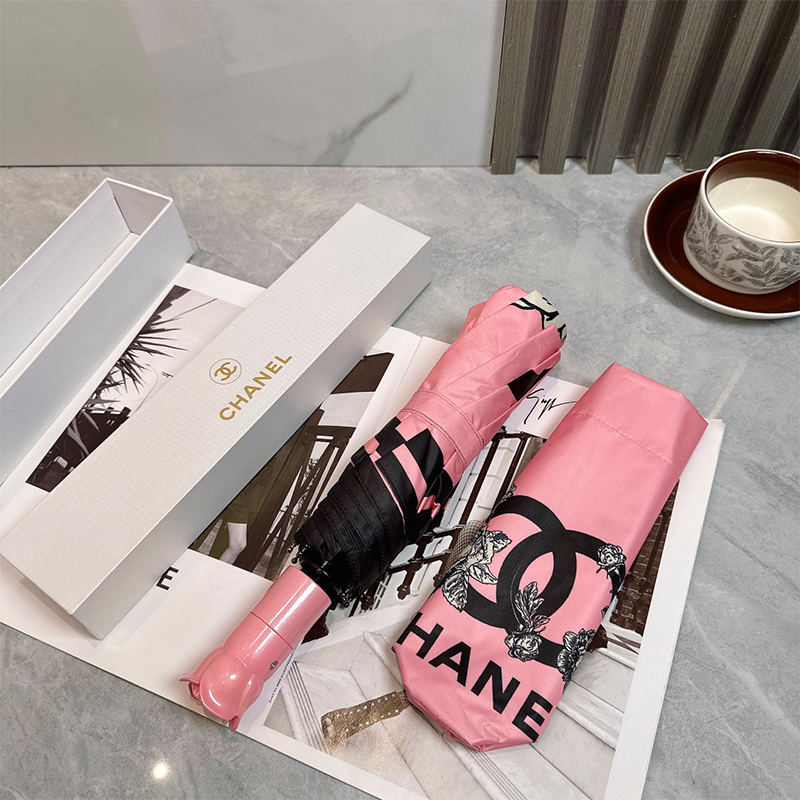 シャネル（CHANEL）晴雨兼用傘 日傘 自動折り たたみ傘 レディース メンズ