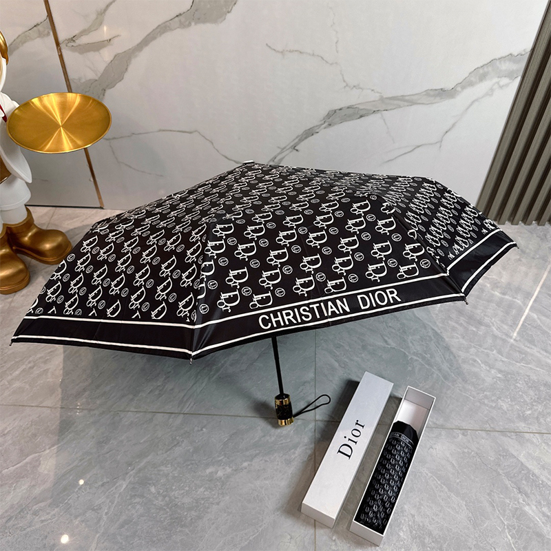 ディオール DIOR 傘 アンブレラ 日傘 ラビット 3つ折り 自動折り たたみ傘 レディース メンズ