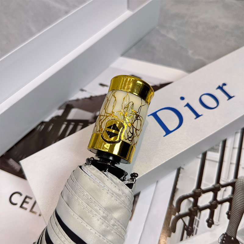ディオール DIOR 傘 アンブレラ 日傘 ラビット 3つ折り 自動折り たたみ傘 レディース メンズ