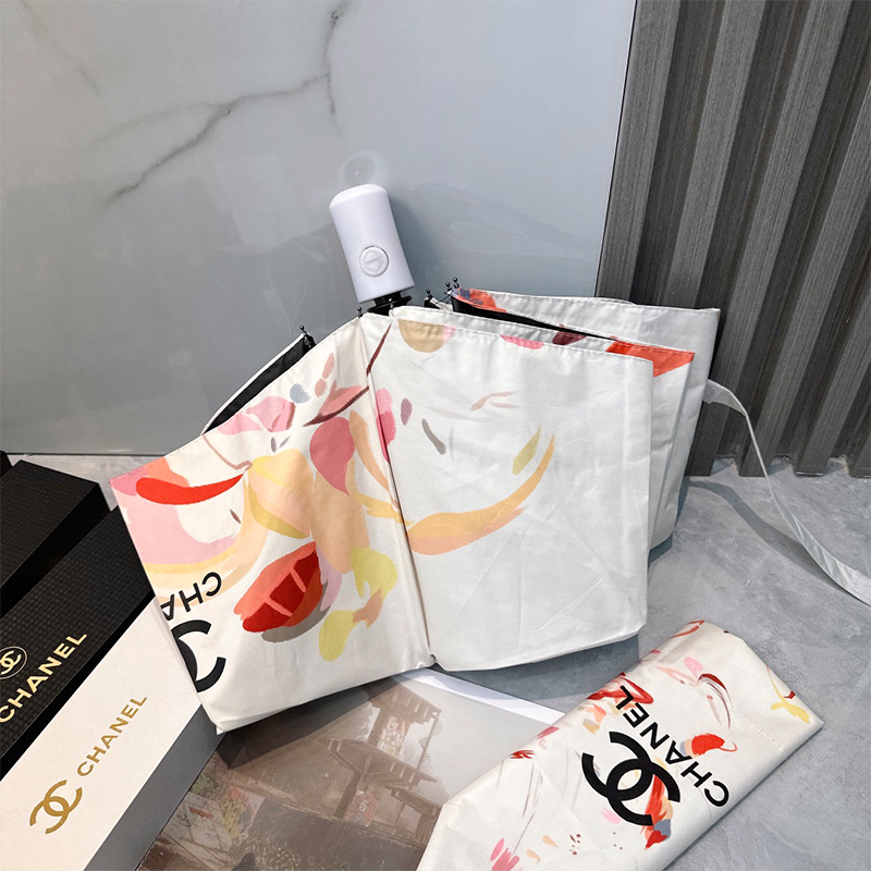 シャネル（CHANEL）晴雨兼用傘 日傘 自動折り たたみ傘 レディース メンズ