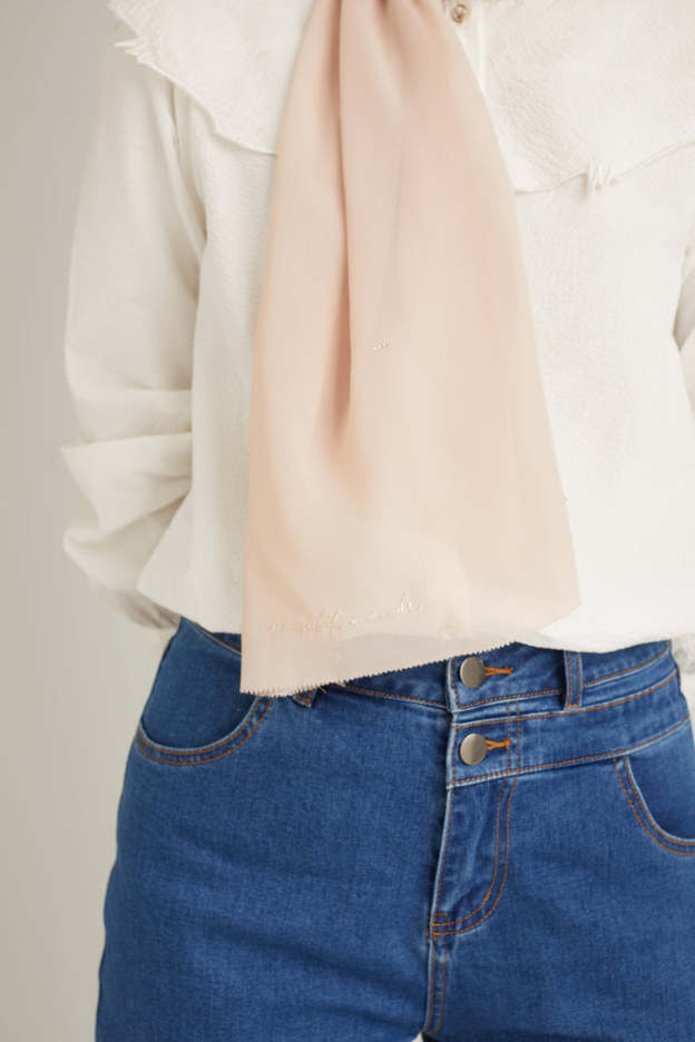 Cacia Soft Nude Chiffon Shawl