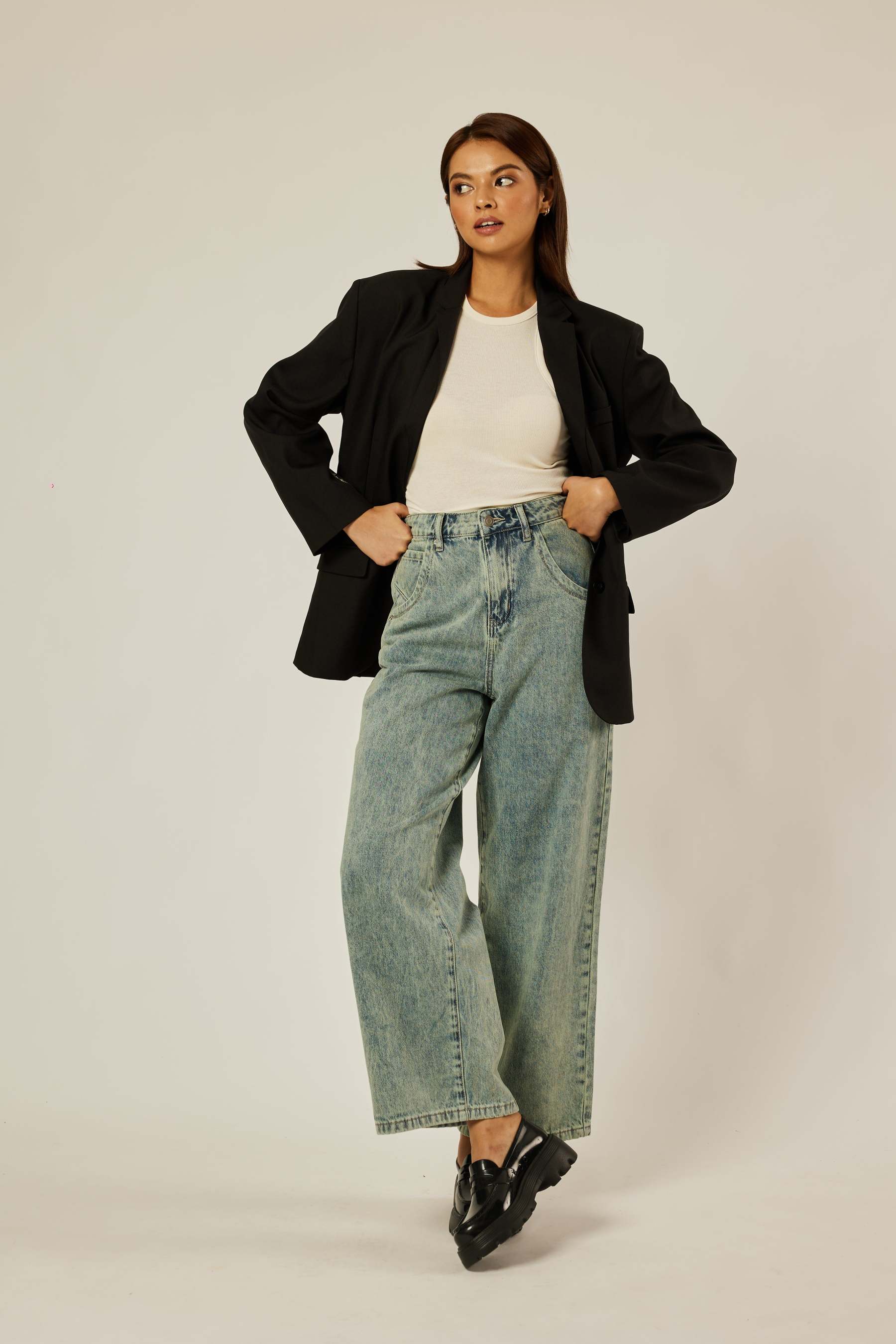 Camille Black Oversized Blazer