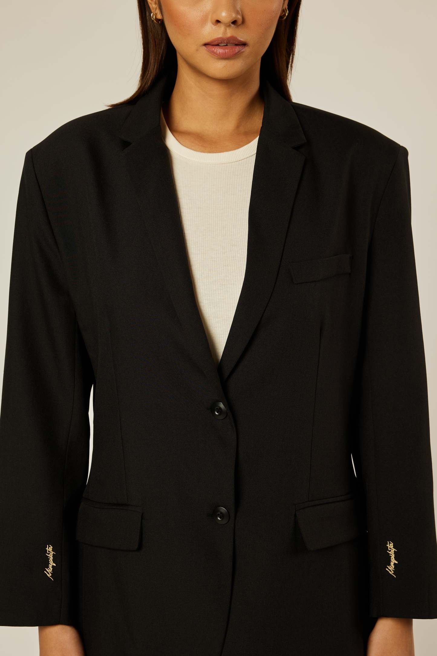 Camille Black Oversized Blazer