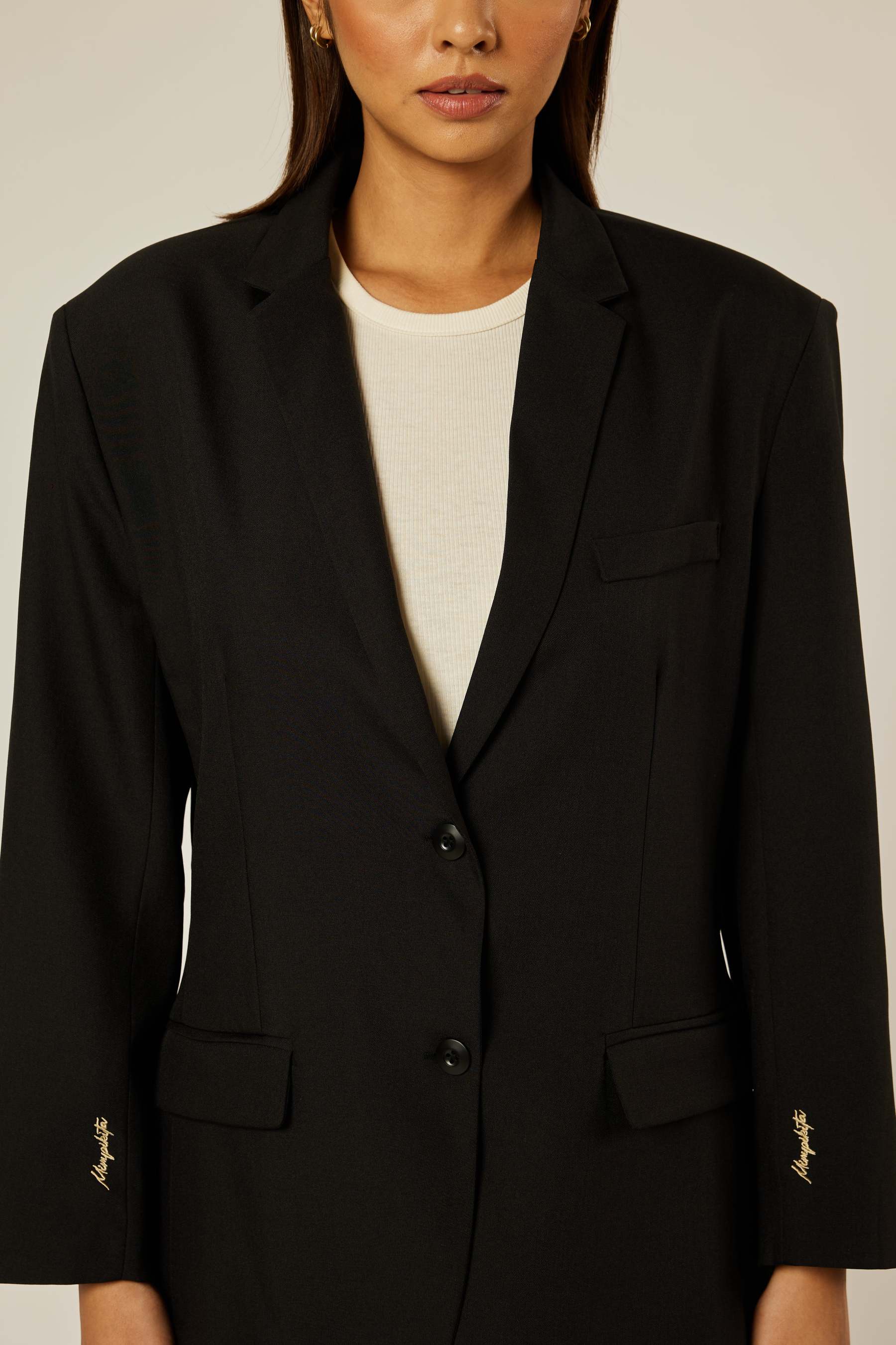 Camille Black Oversized Blazer