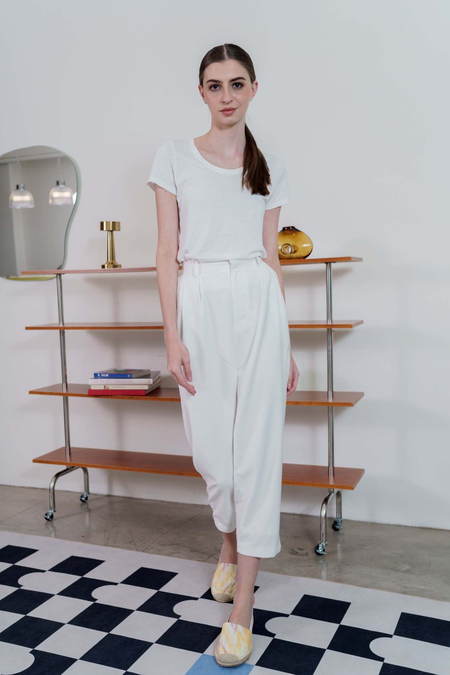 White Tapered Women's Pants