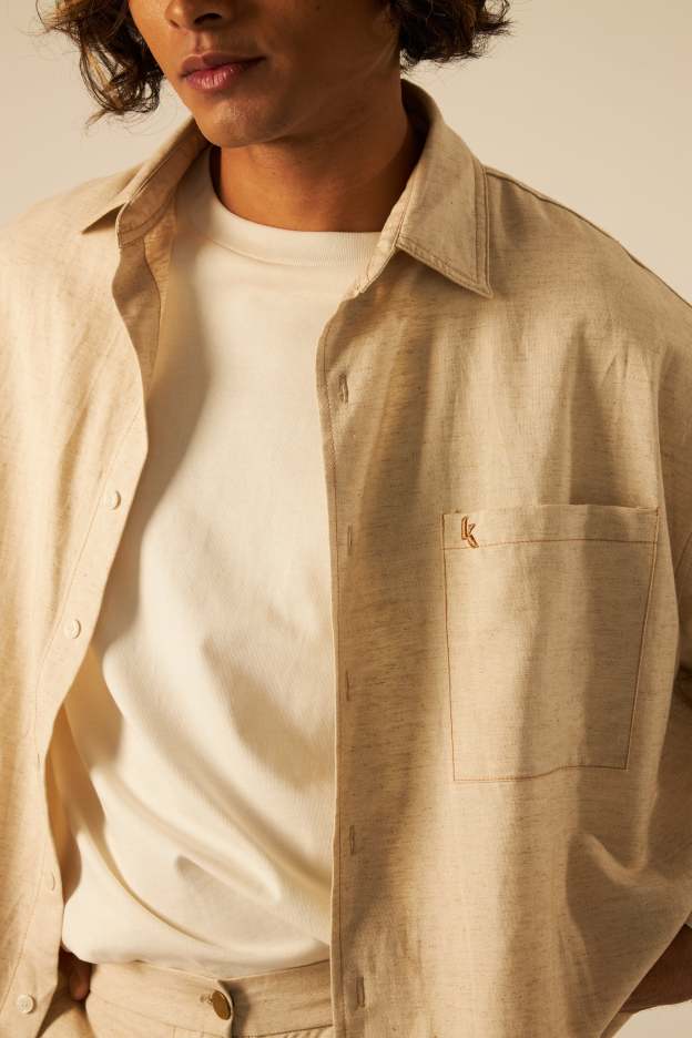 Nude Double Stitched Shirt