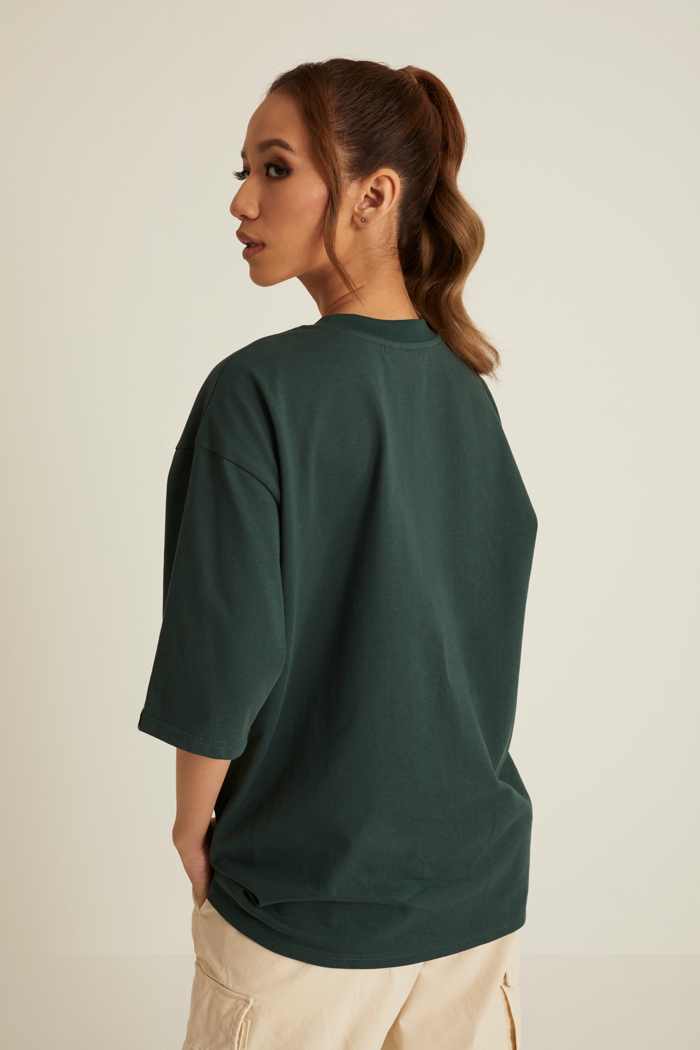 Dark Green Oversized T-Shirt for Men 