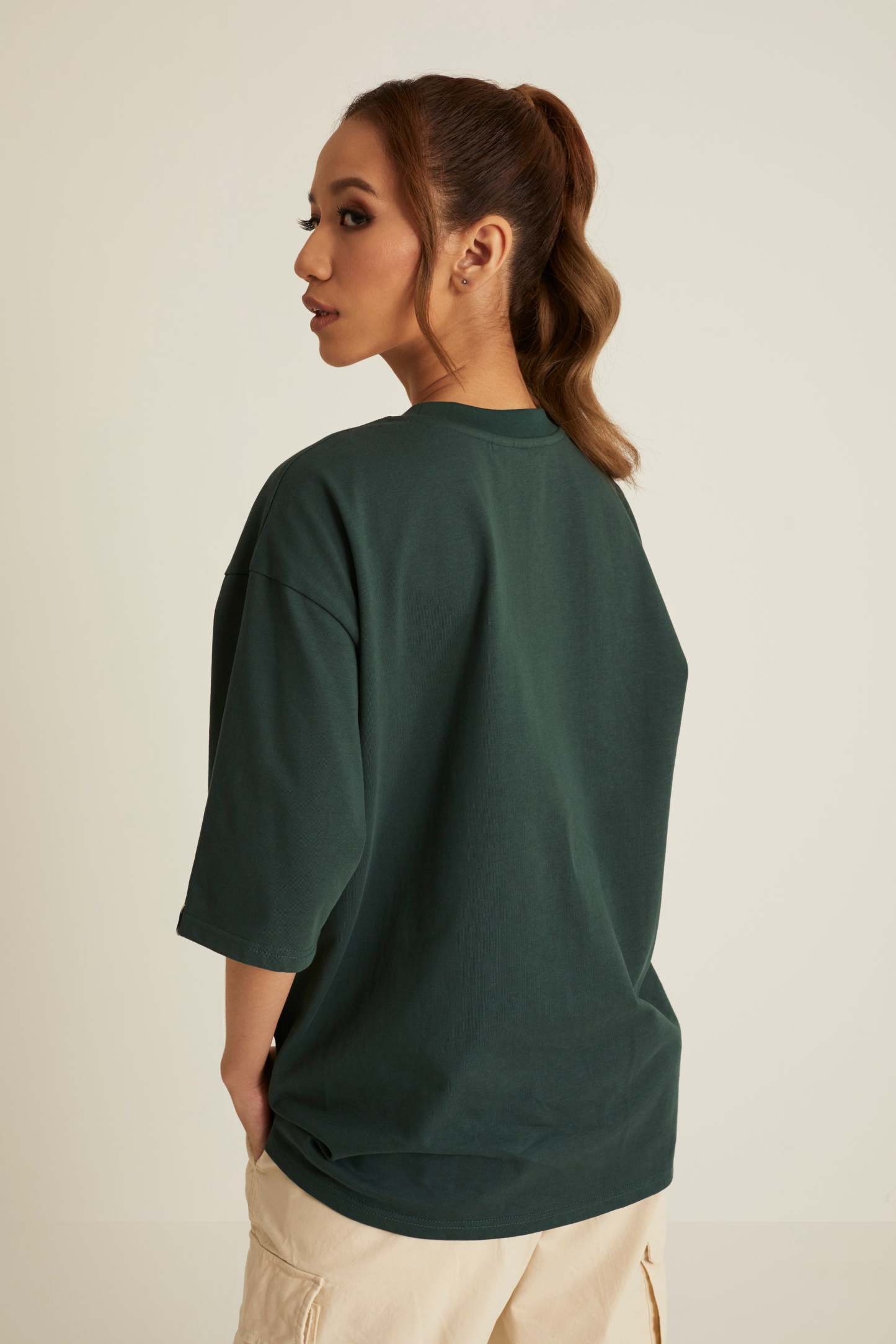 Dark Green Oversized T-Shirt for Men