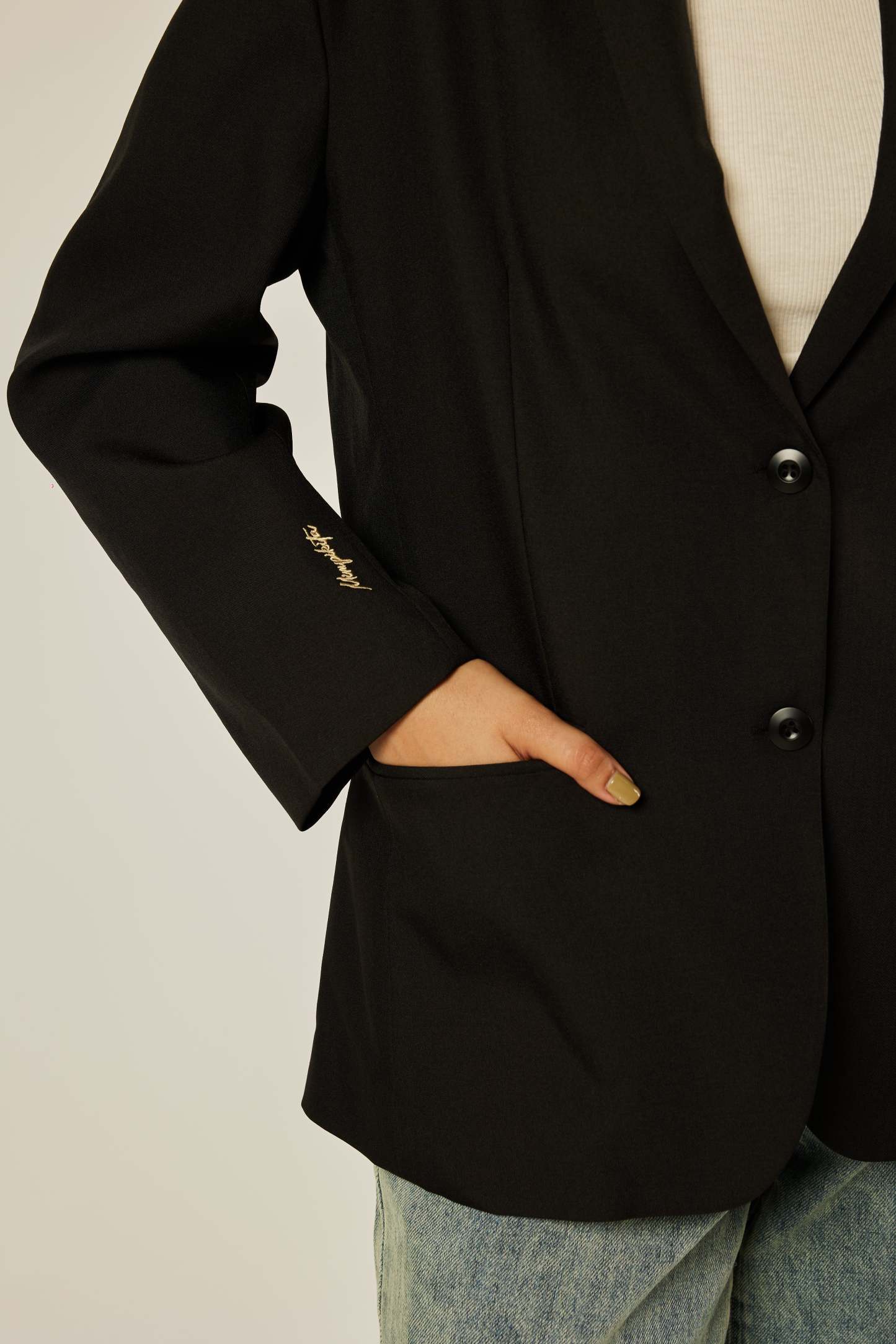 Camille Black Oversized Blazer