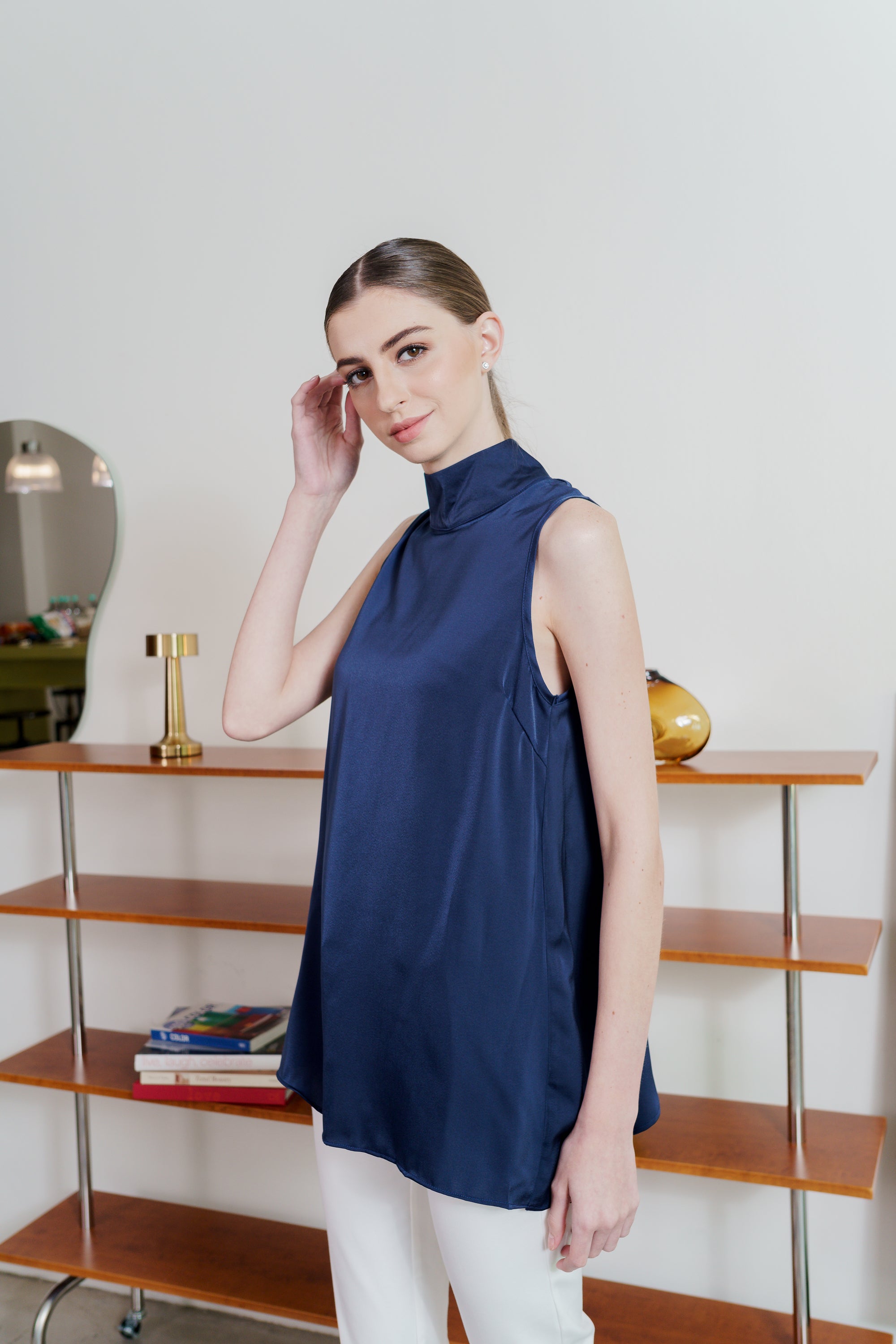 M.KITA Sleeveless Inner Top For Ladies - Navy