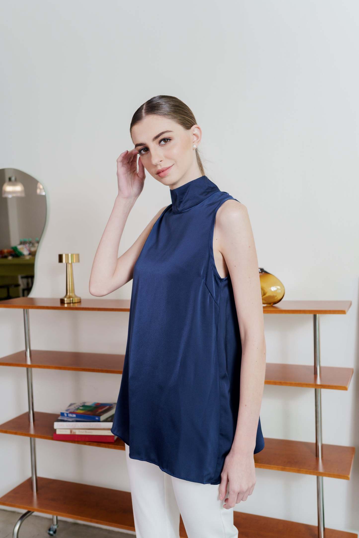 M.KITA Sleeveless Inner Top For Ladies - Navy