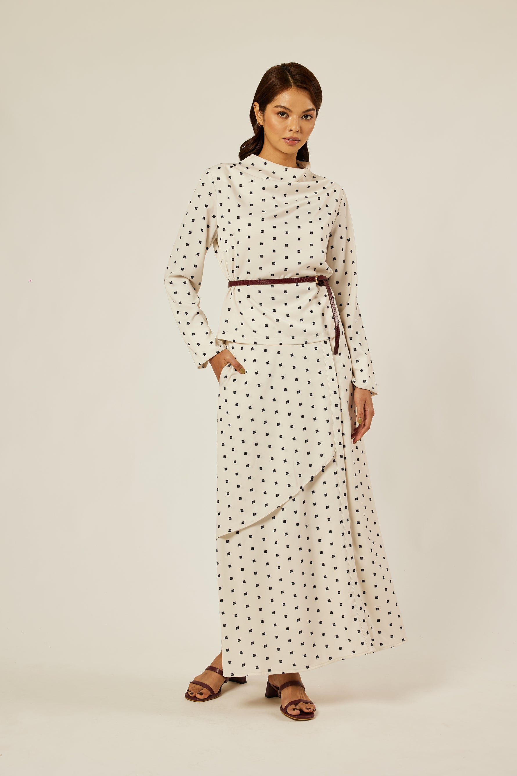 Maisie Off White Mono Skirt