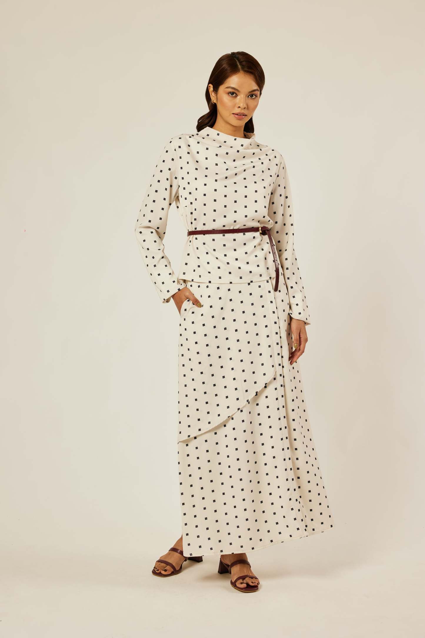 Maisie Off White Mono Skirt