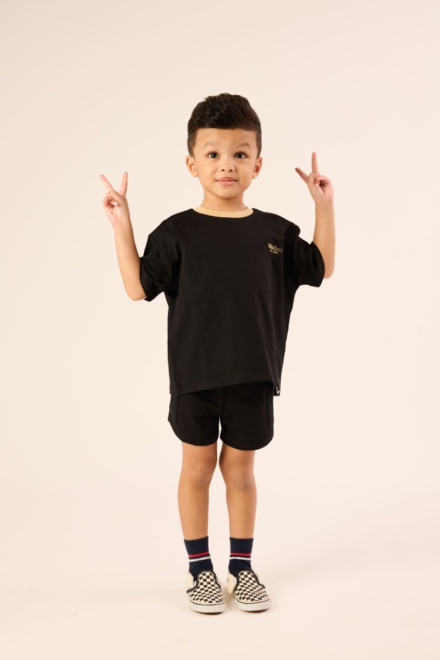 Black Comfy Shorts - Kids