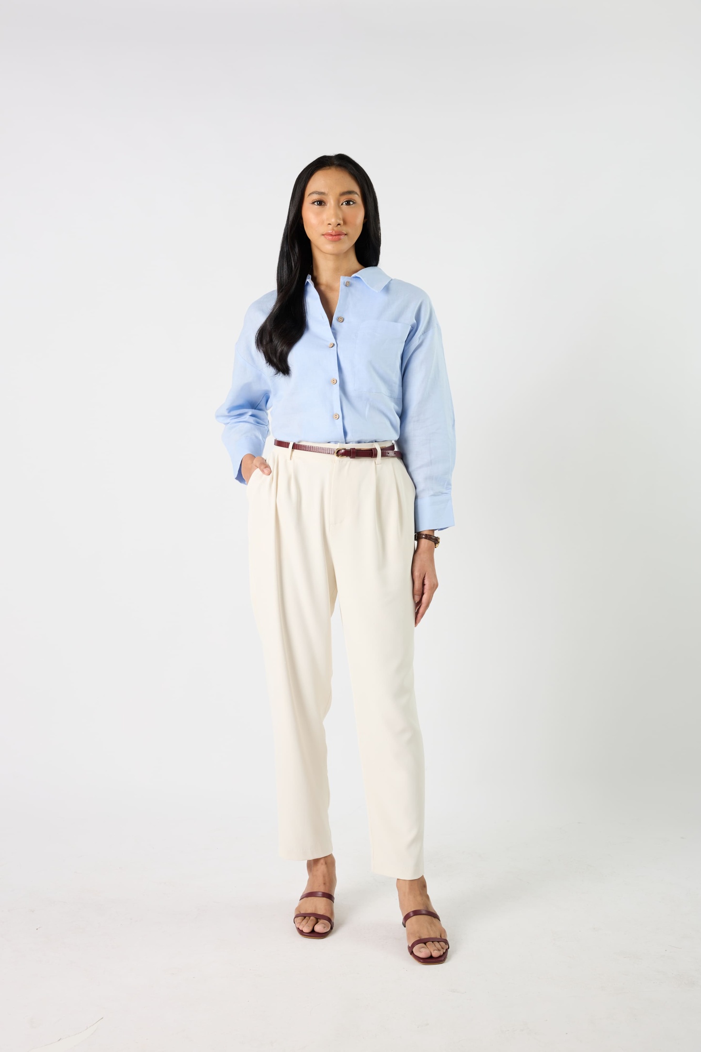 Jade Off-White Tapered Pants