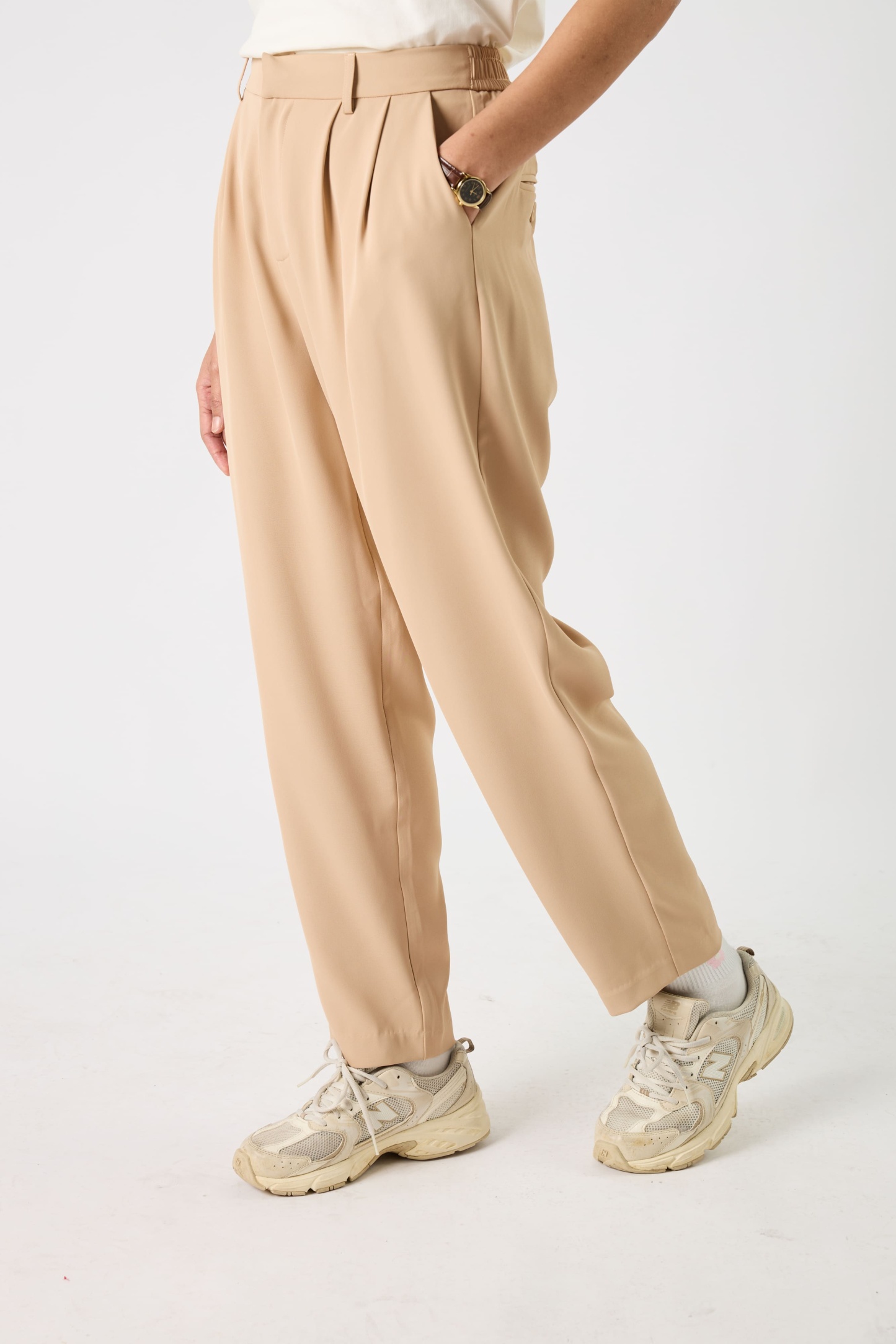 Jade Beige Tapered Pants