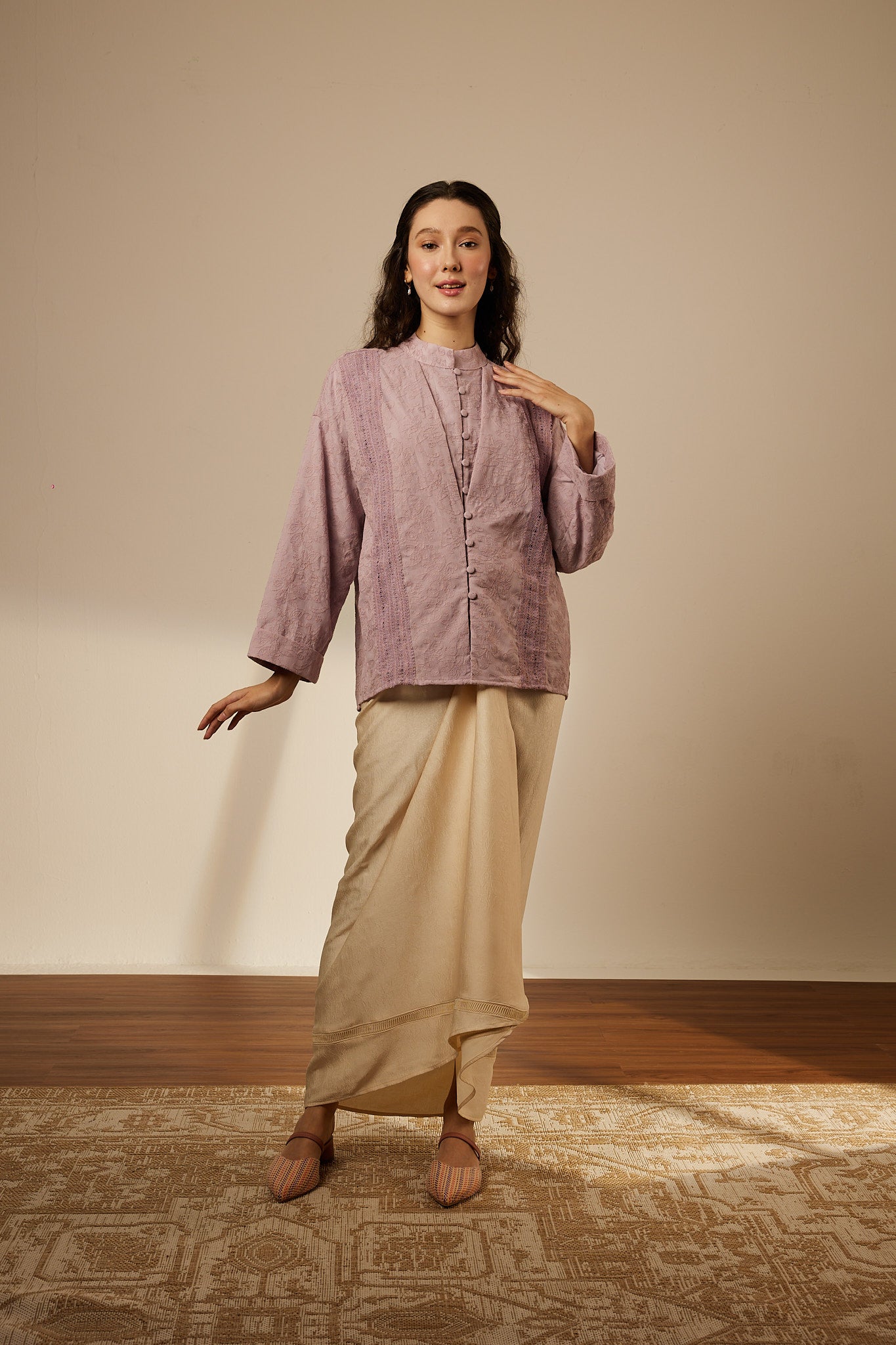 Iris Mauve Lace Top