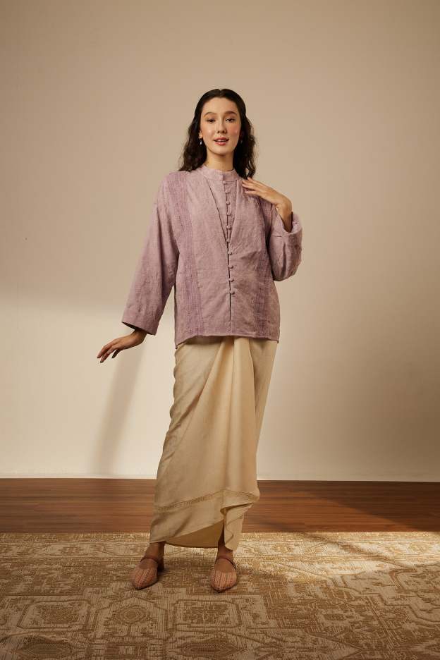 Iris Mauve Lace Top