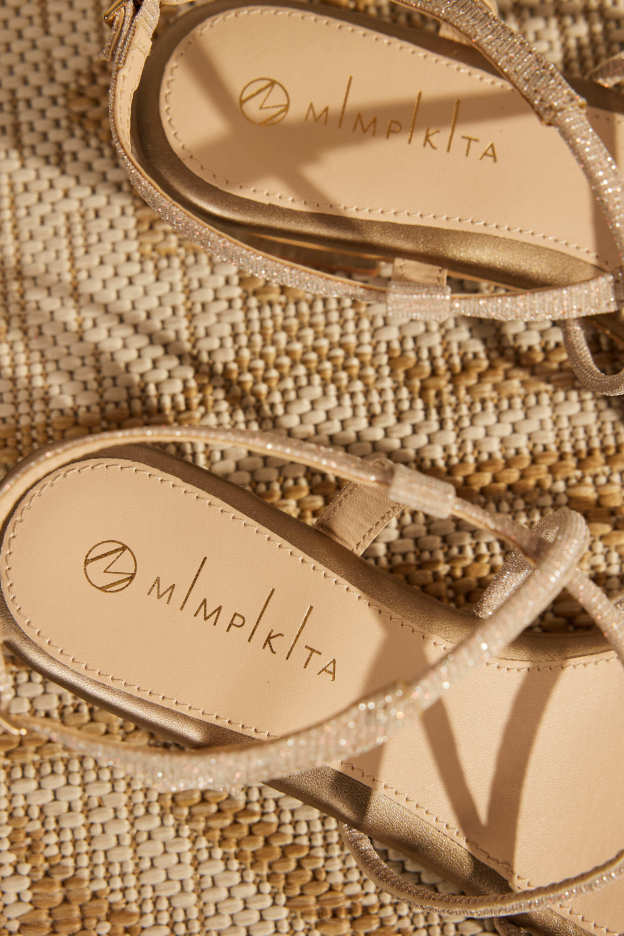 Mimpikita Rose Gold Strap Heels Sandal