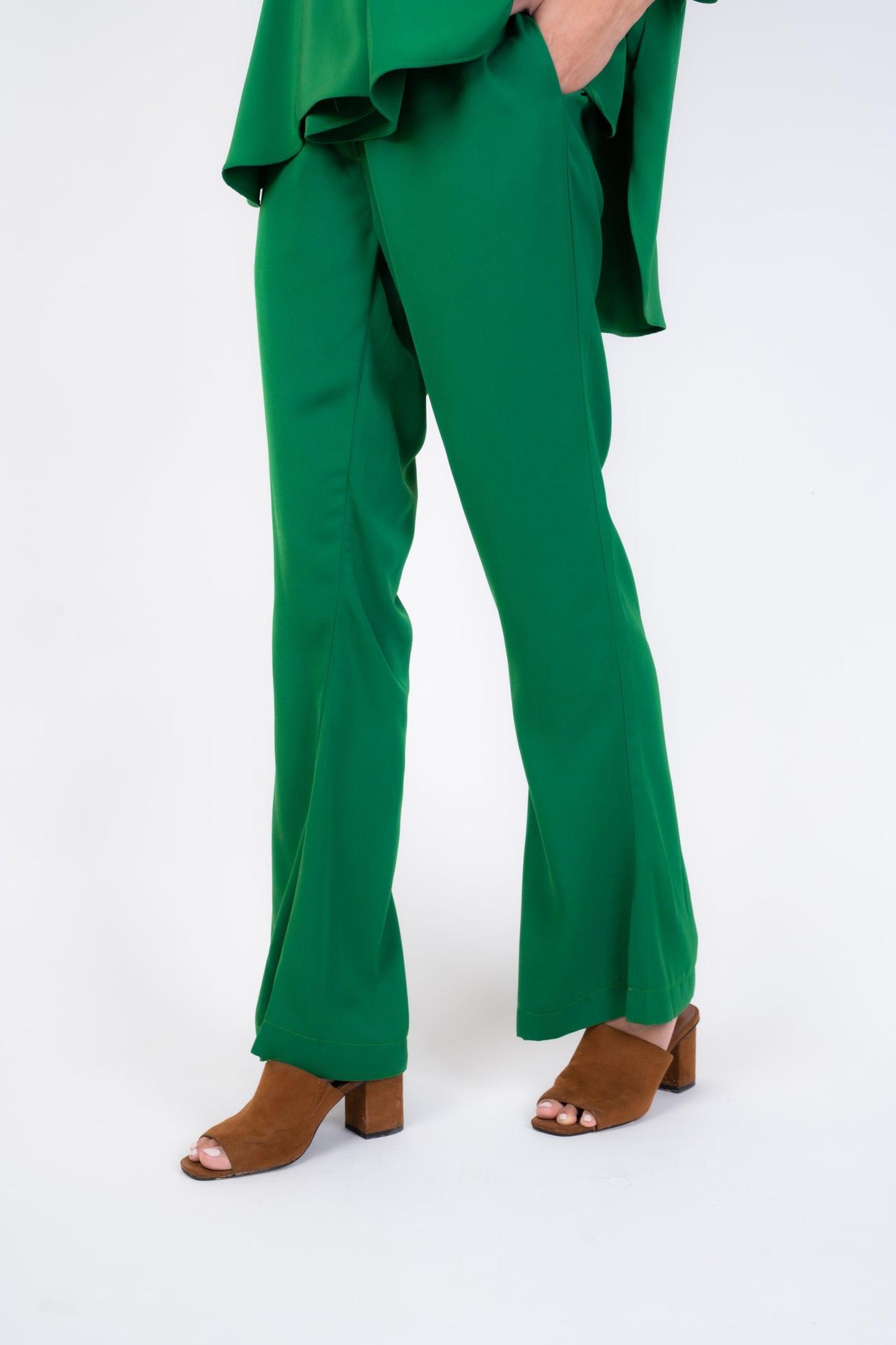 Kiko Green Flare Pants - Mimpikita