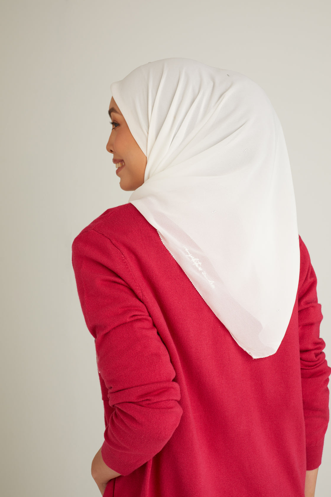 Clara Off White Head Scarf
