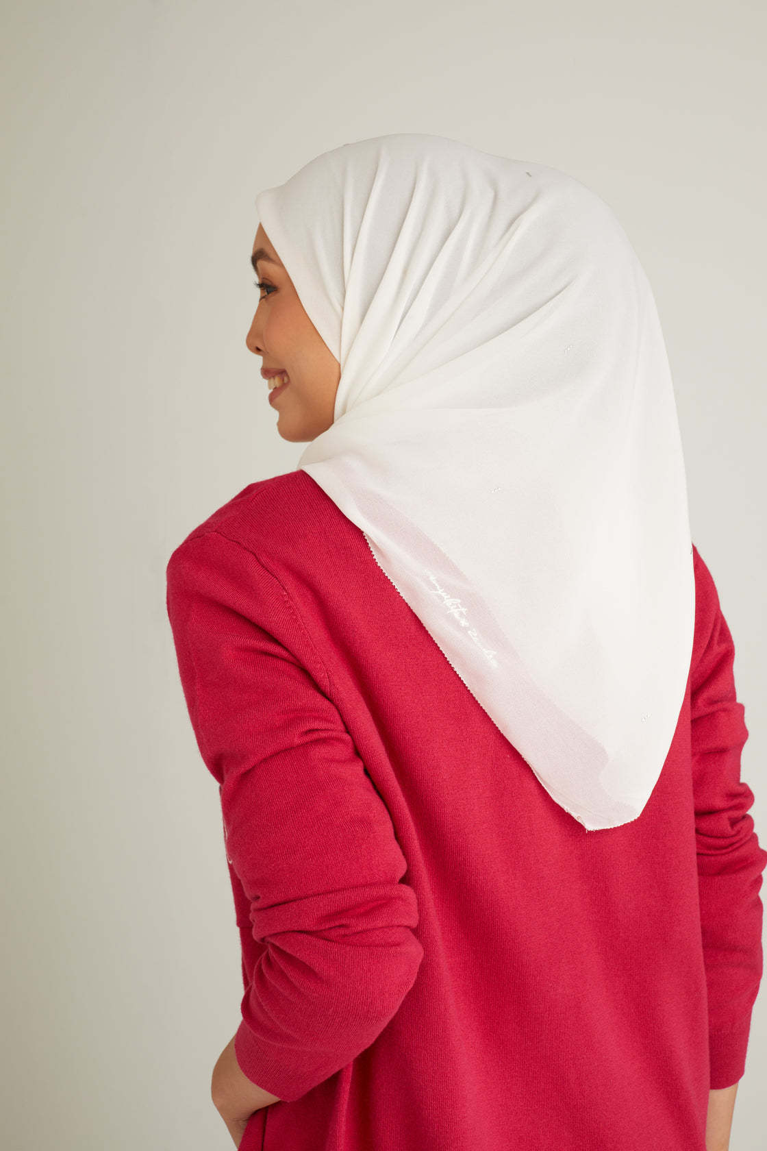 Clara Off White Head Scarf