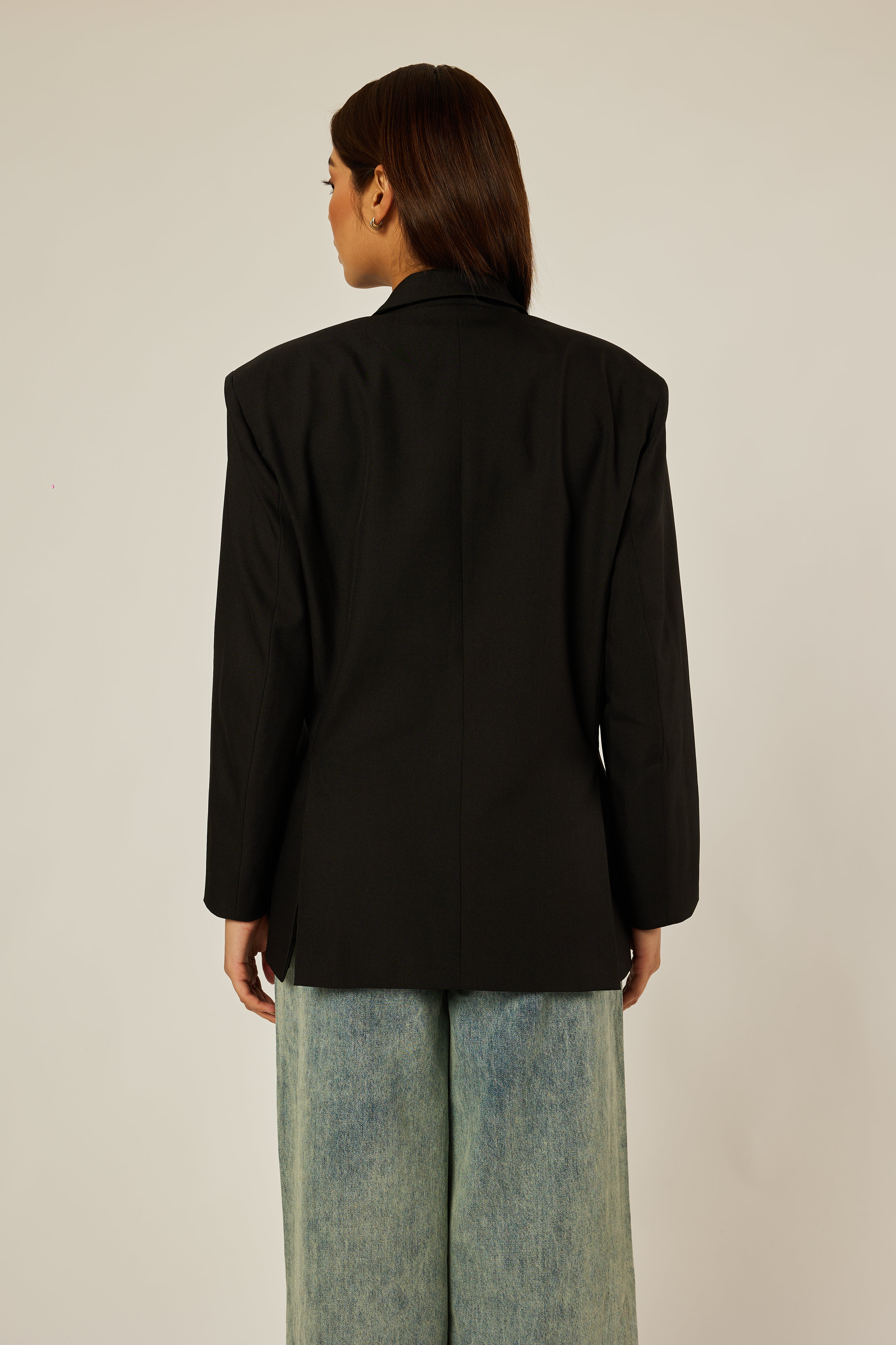 Camille Black Oversized Blazer