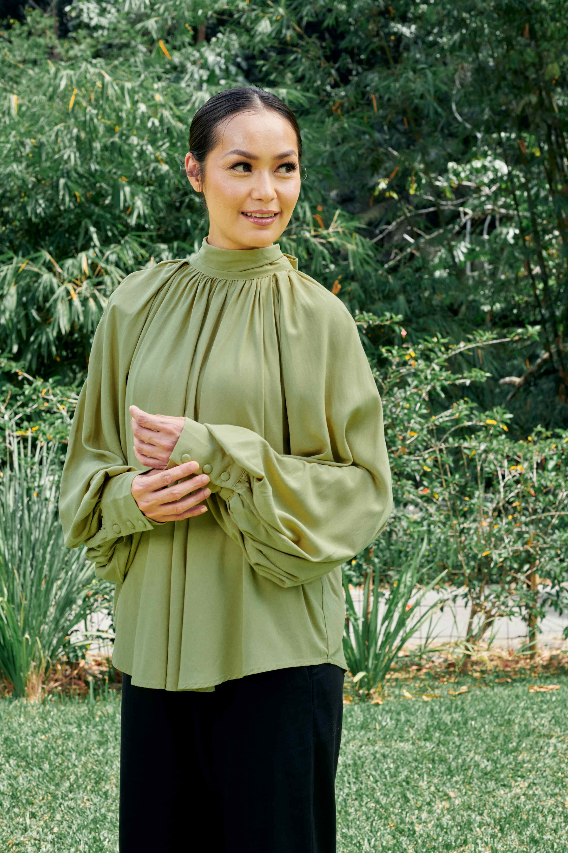 Elsie Lime Green Long Sleeve Top