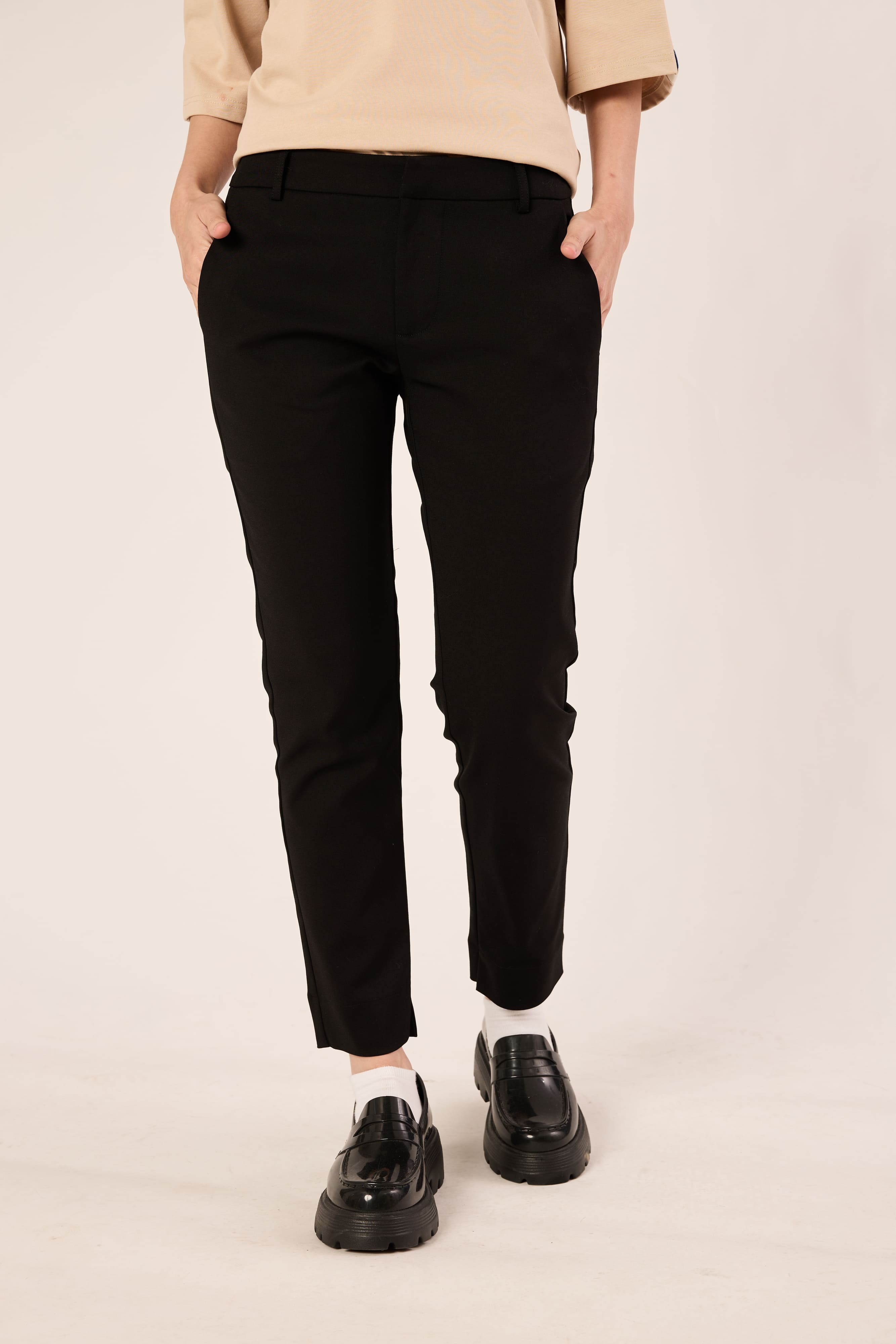 Black Chino Trousers - Women's