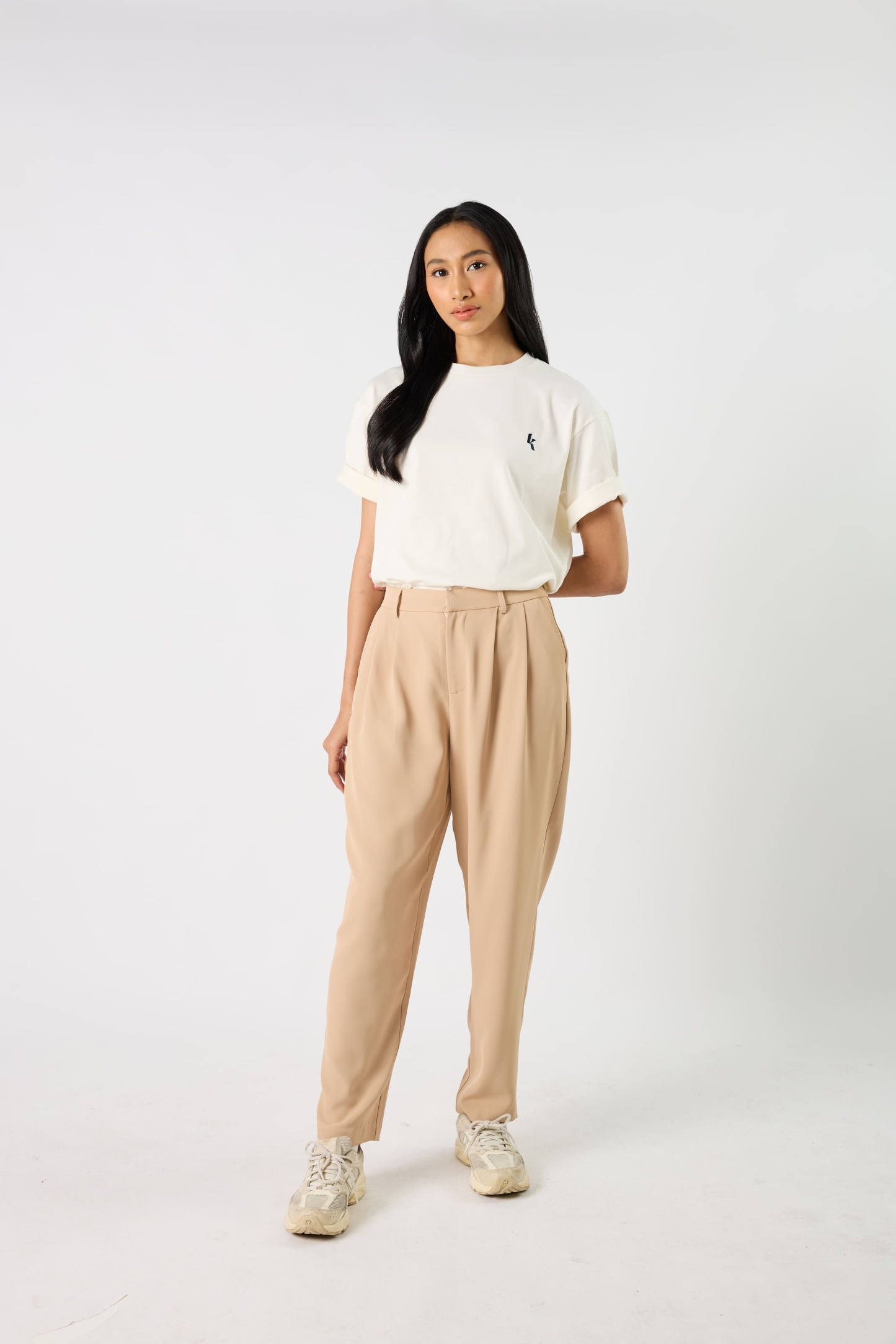 Jade Beige Tapered Pants