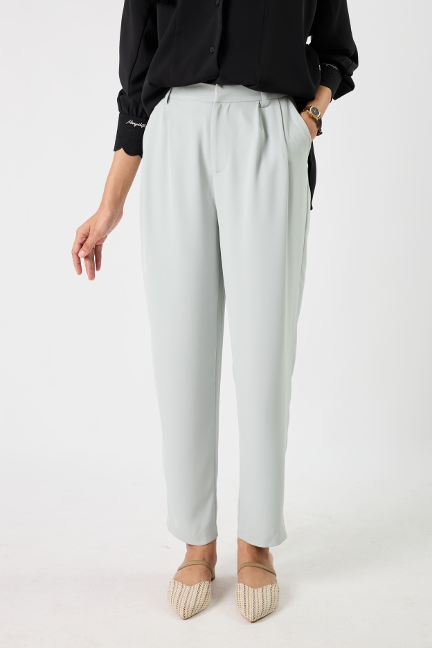 Jade Blue Grey Tapered Pants