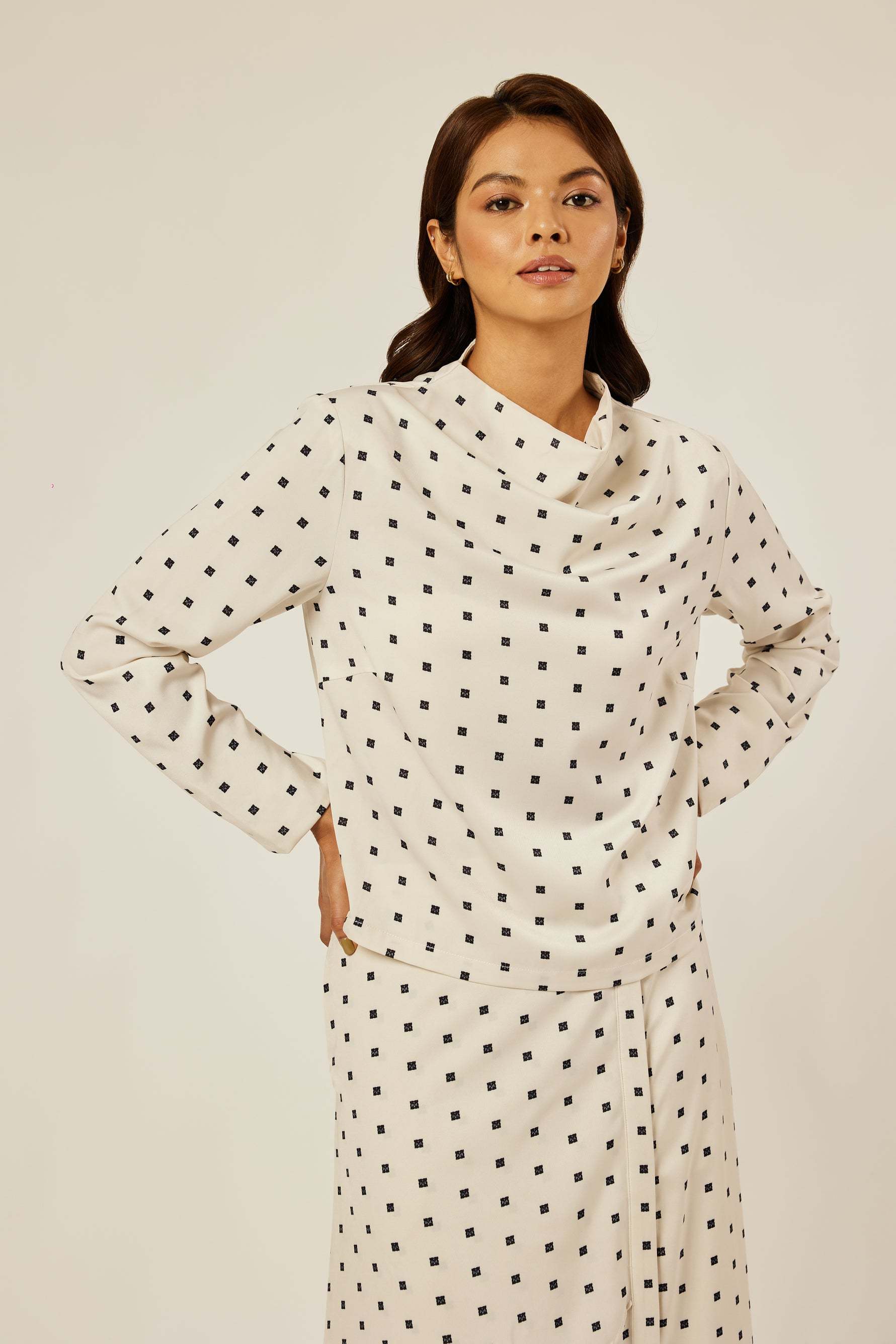 Maisie Off White Mono Top