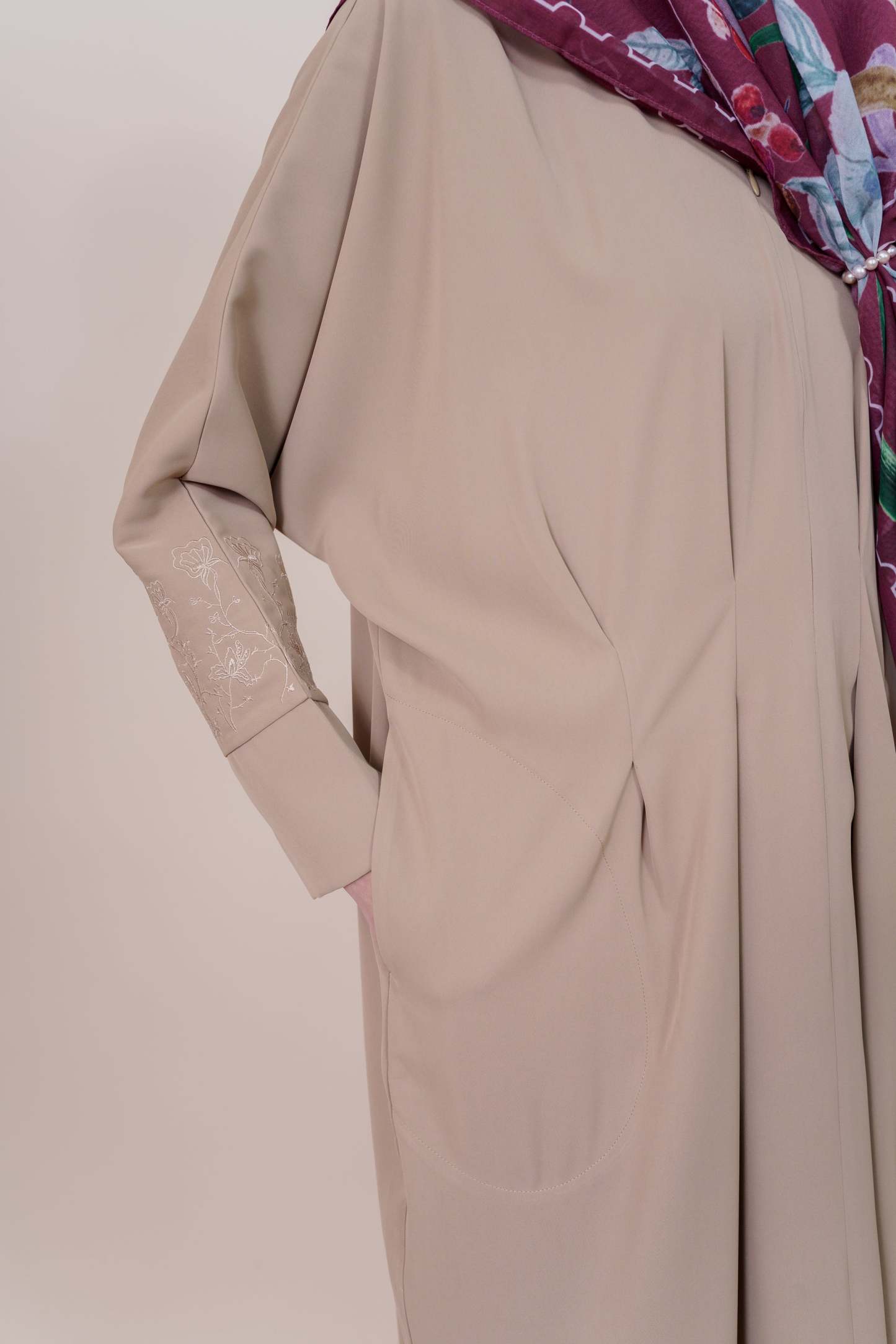Medina Embroidered Sand Dress