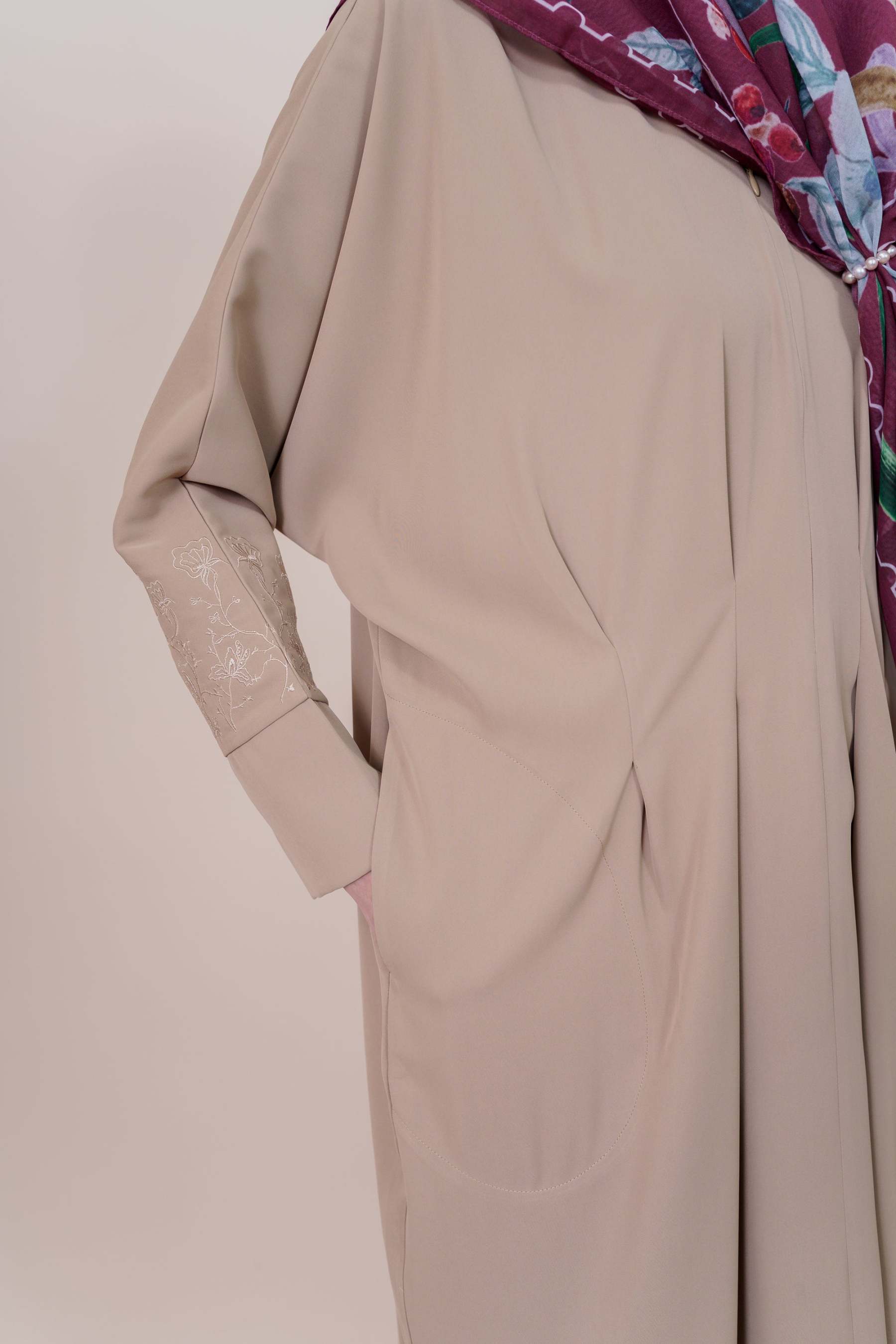 Medina Embroidered Sand Dress
