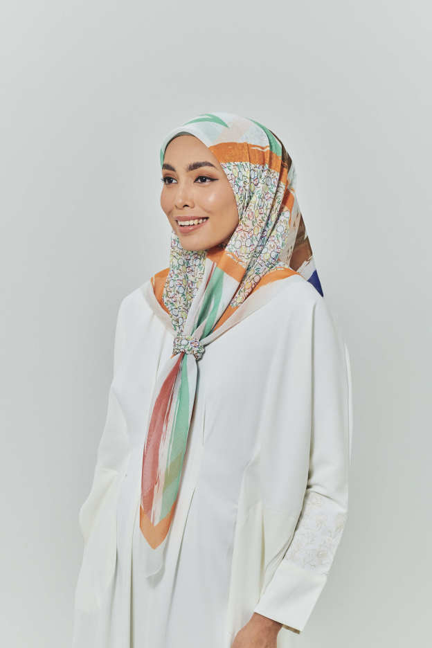 Maeve Orange Voile Scarf 