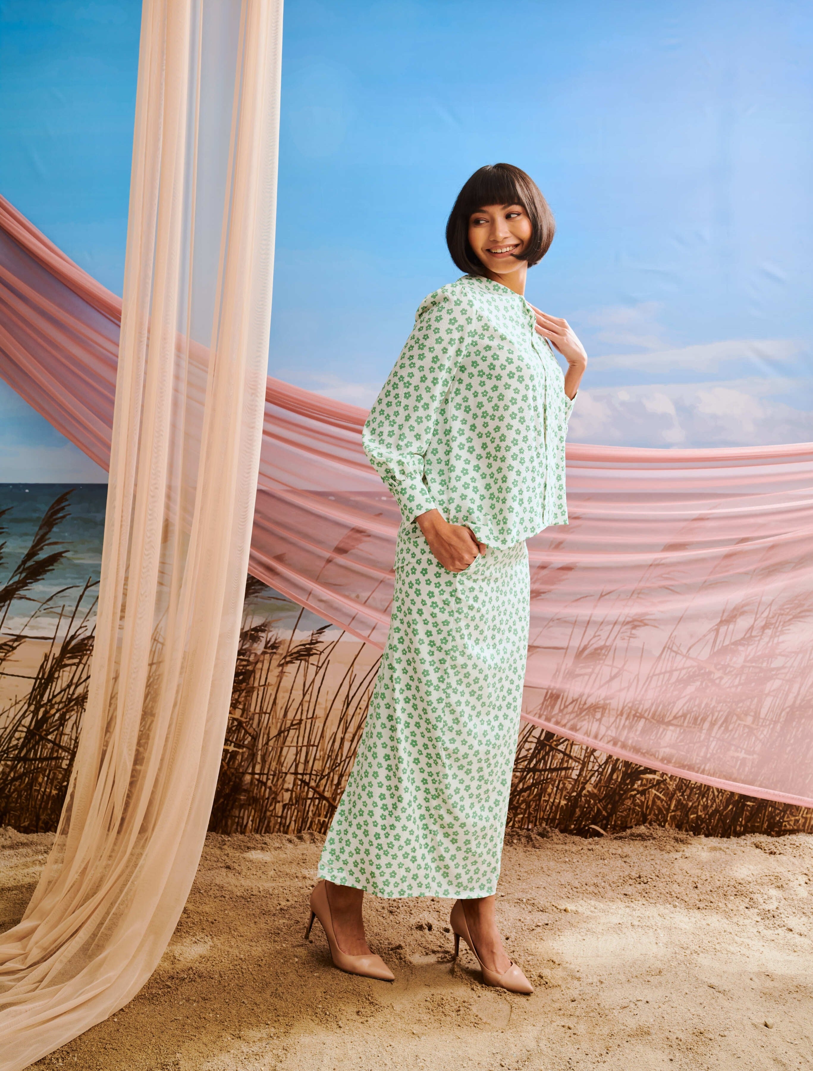 Indah Biased Baju Kurung Set