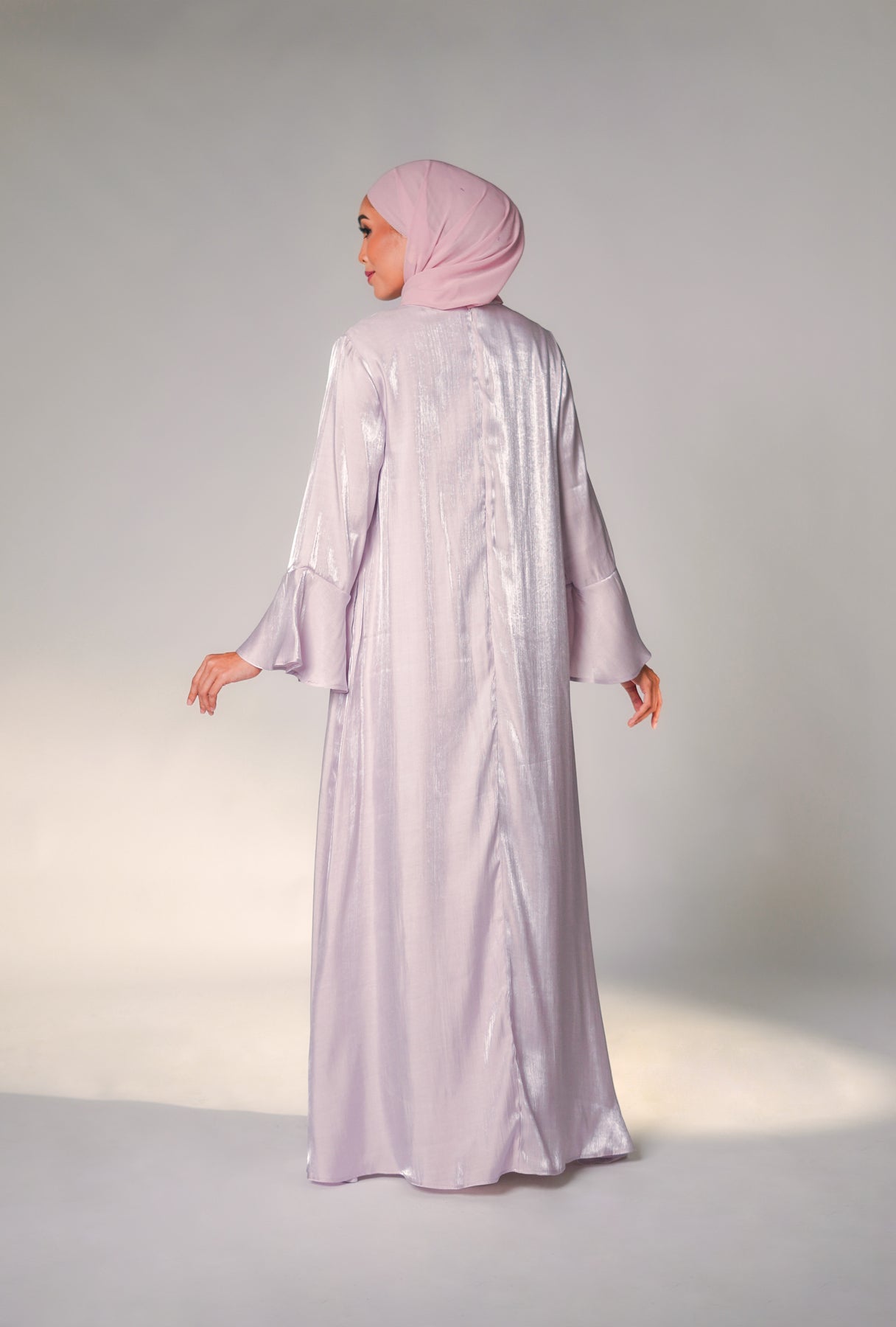 Nayla Lilac Floral Abaya Set