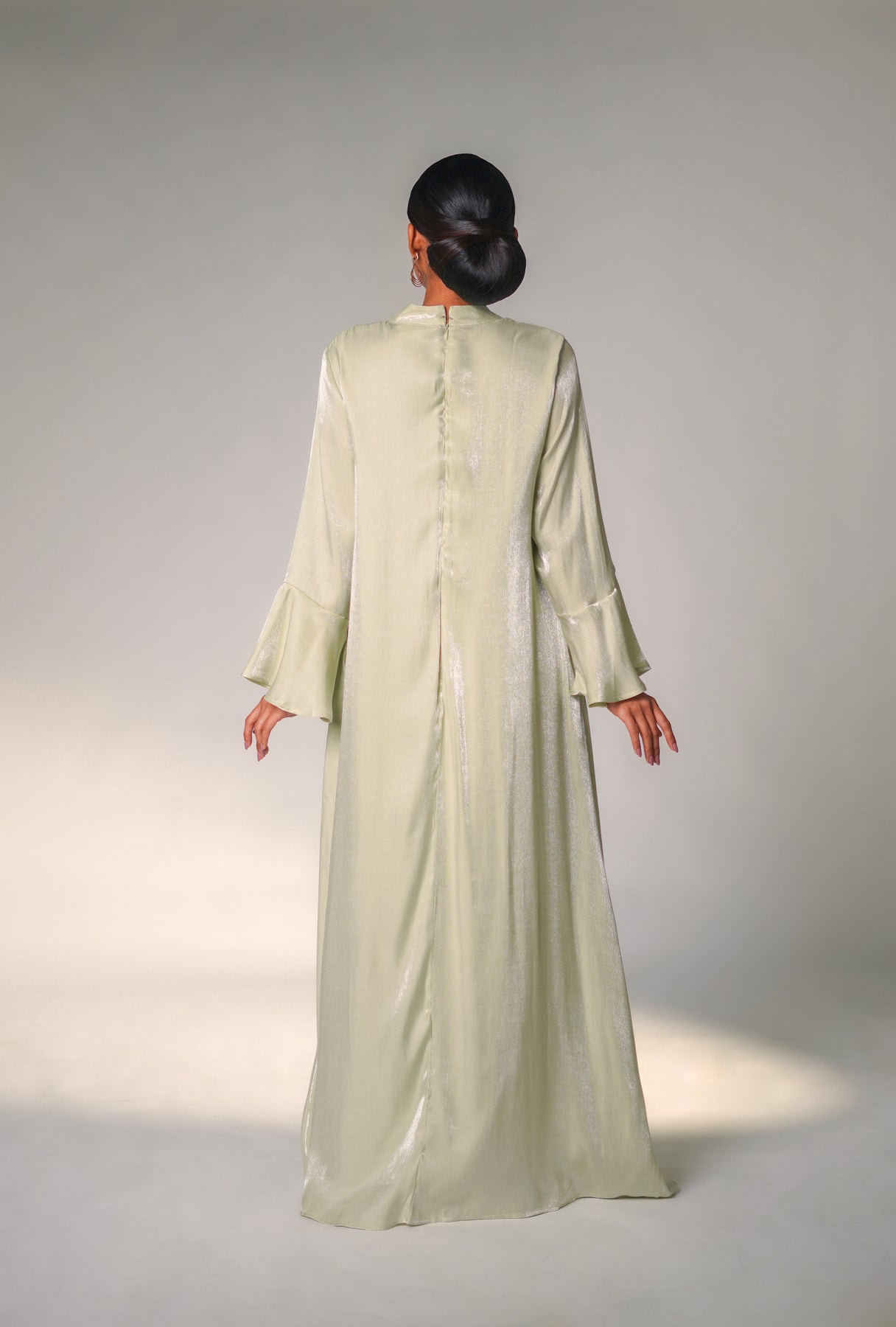 Nayla Mint Green Floral Abaya Set