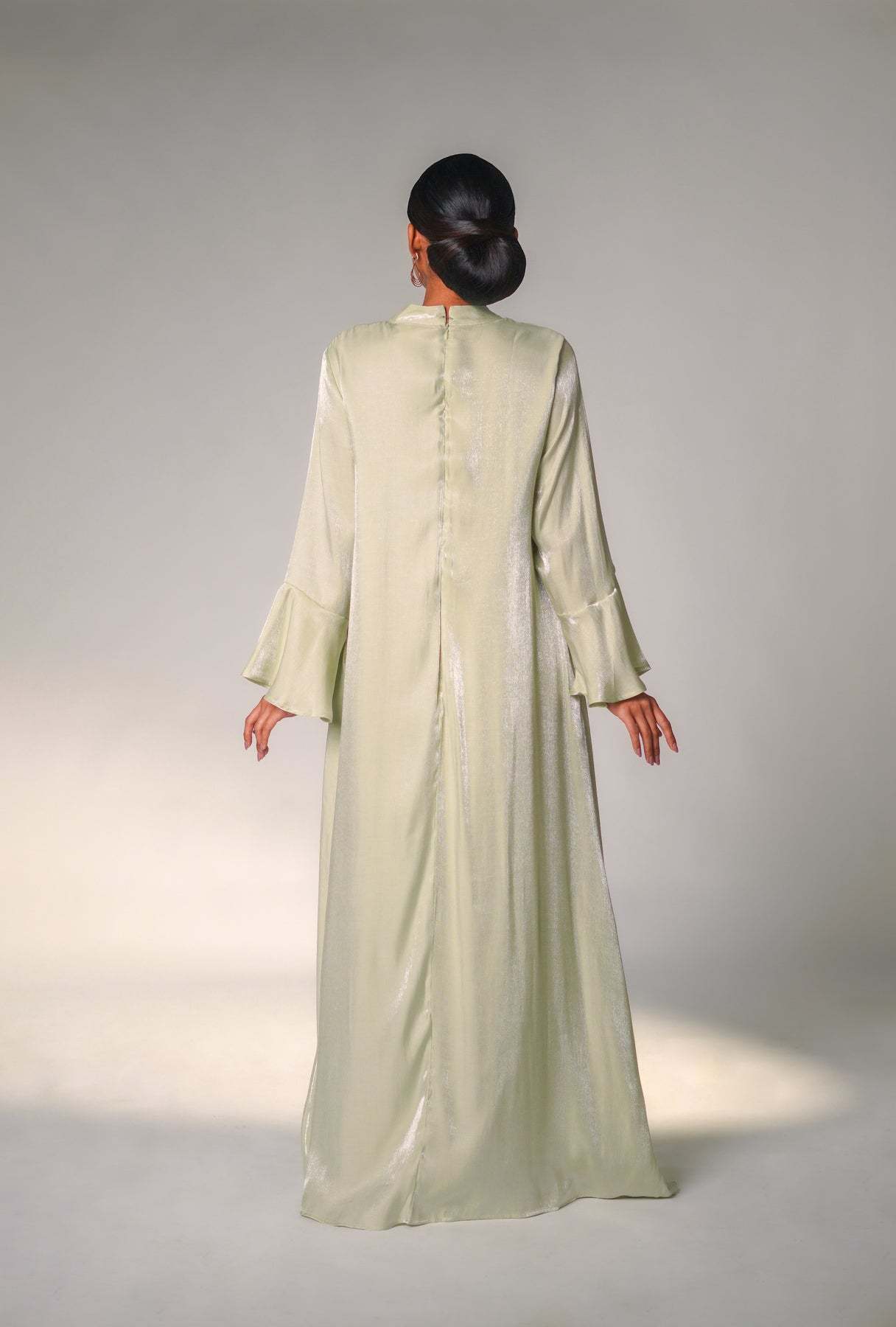Nayla Mint Green Floral Abaya Set