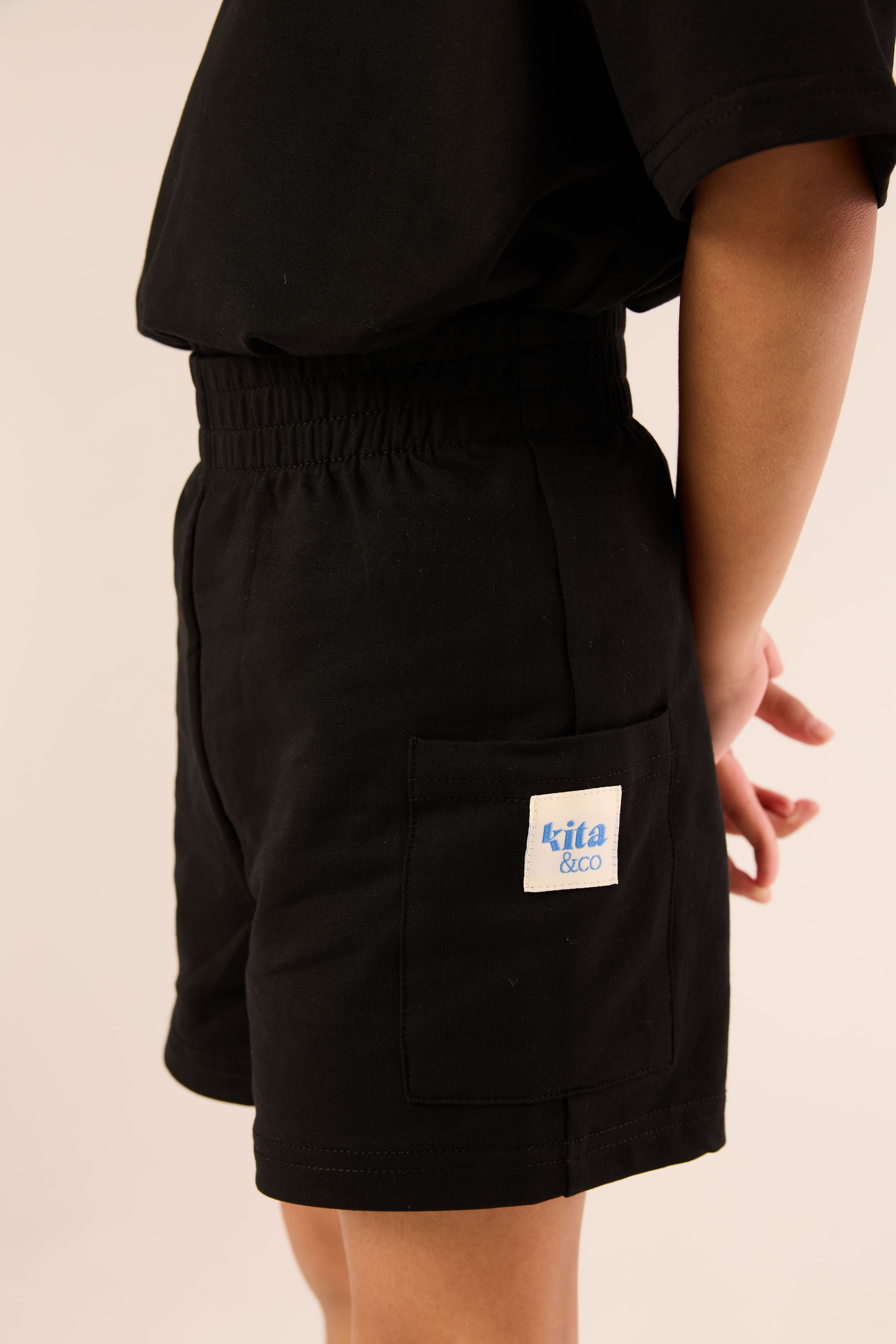Black Comfy Shorts - Kids