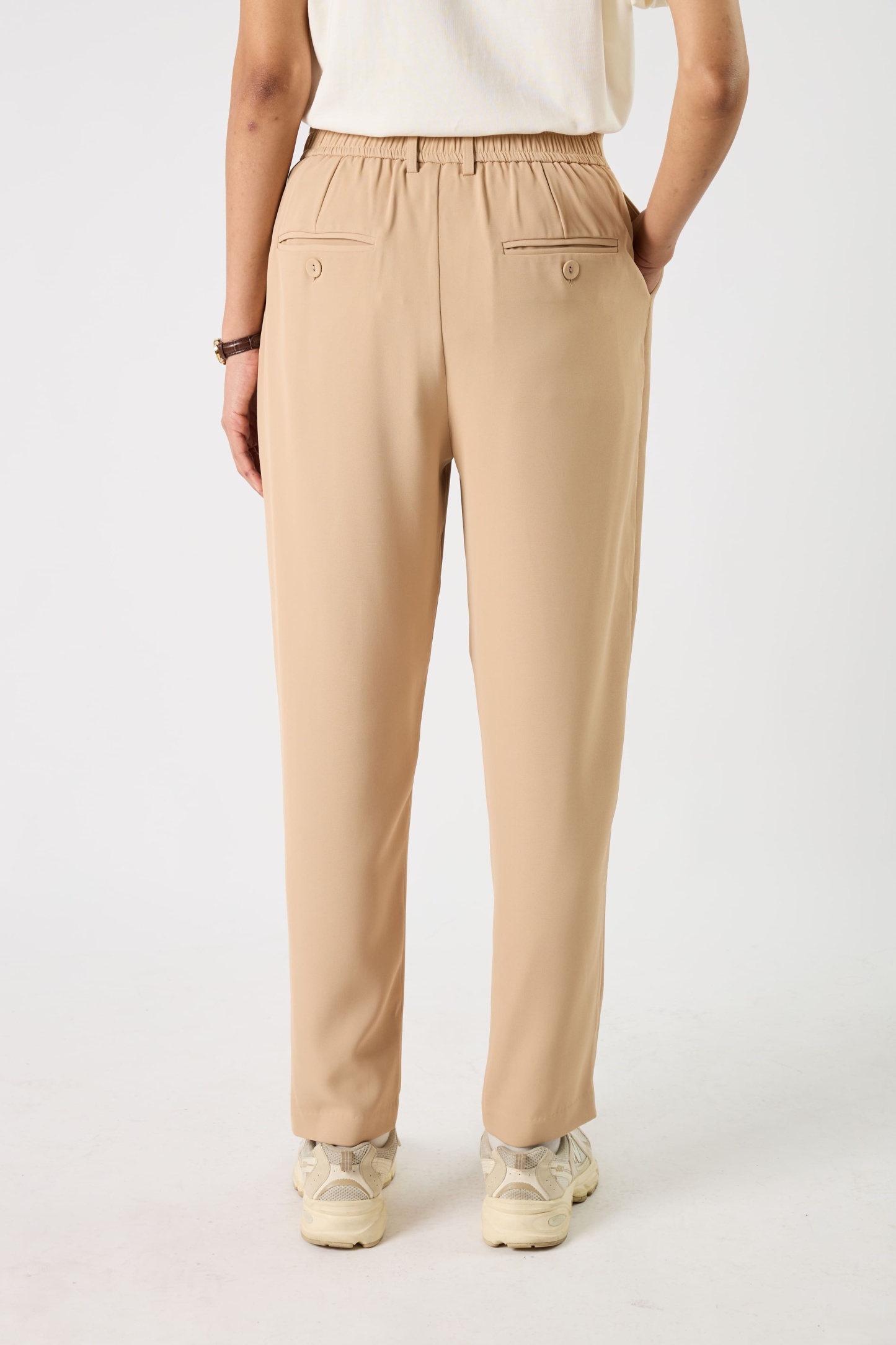 Jade Beige Tapered Pants