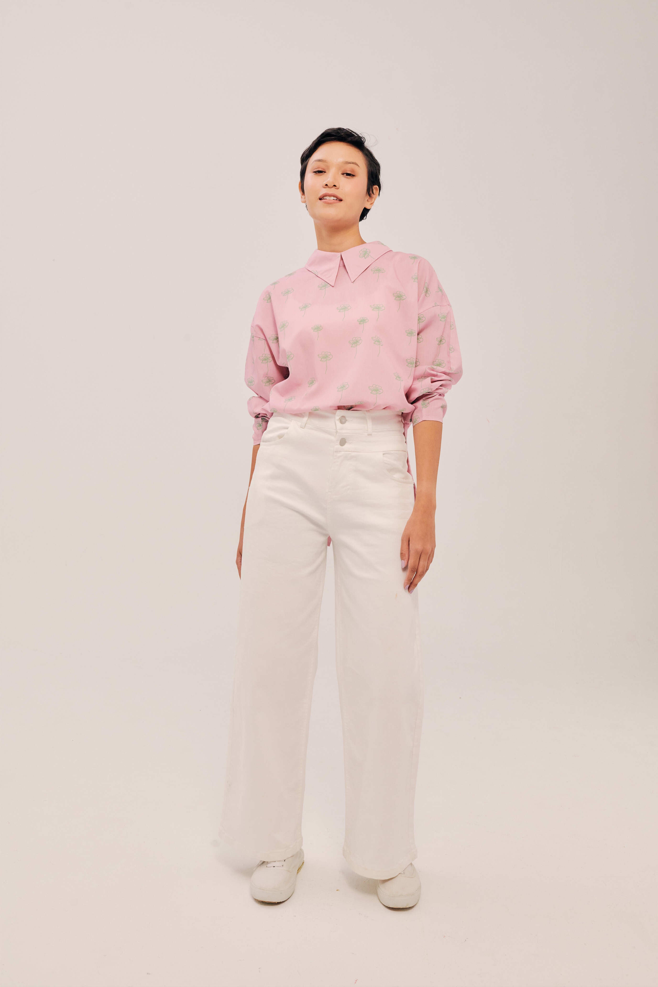 Good Off White Wideleg Silhouette Jeans