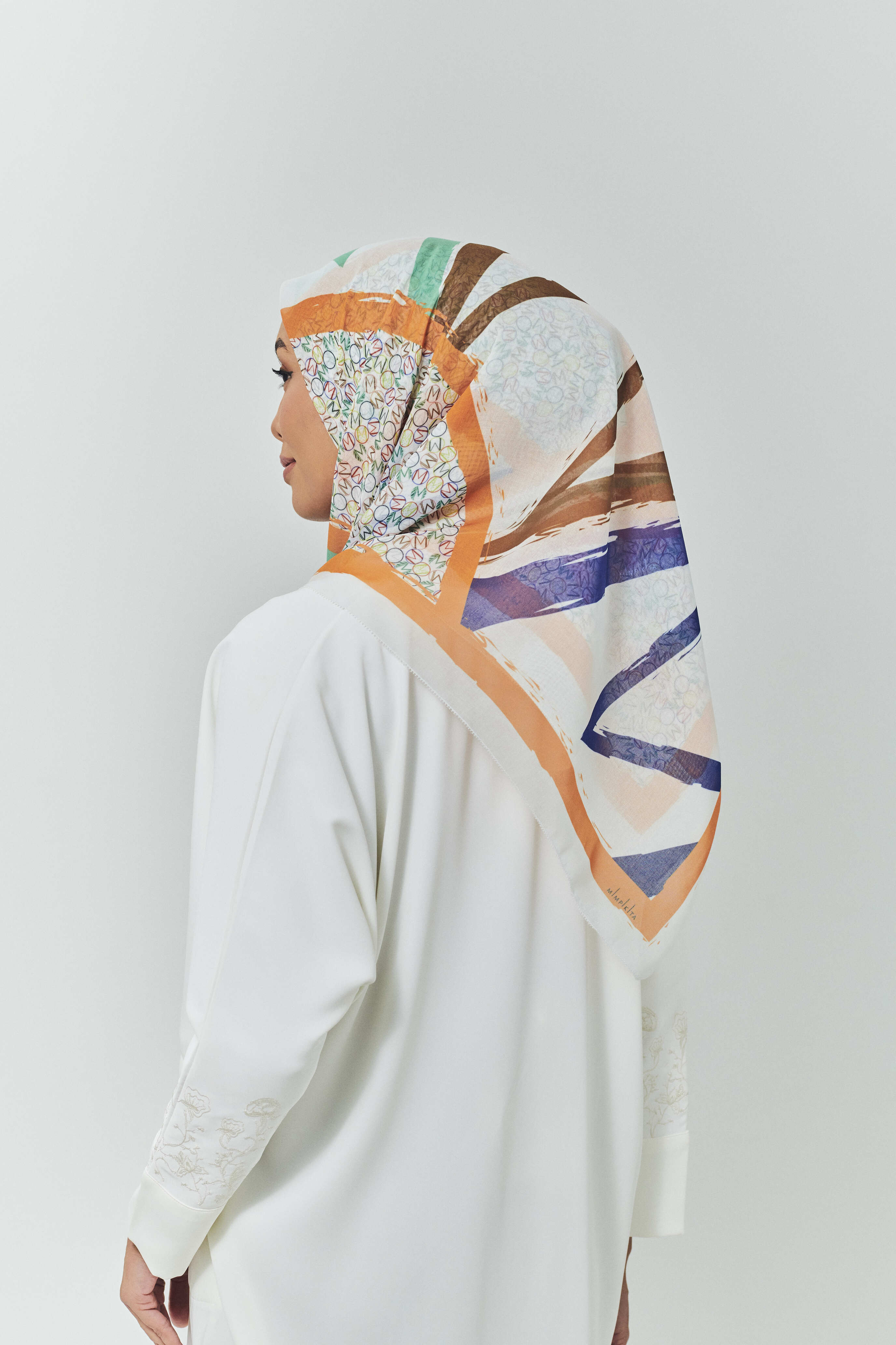 Maeve Orange Voile Scarf 
