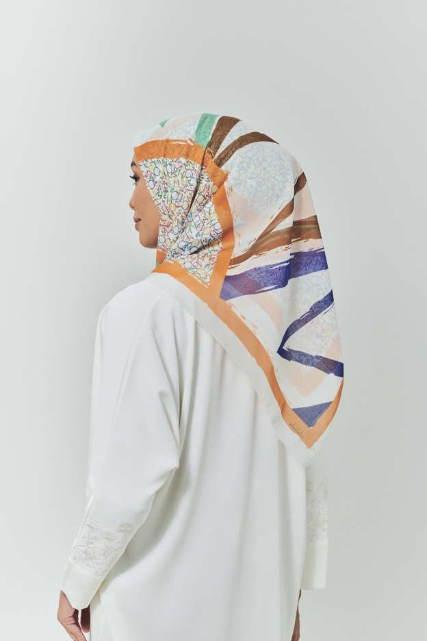 Maeve Orange Voile Scarf 