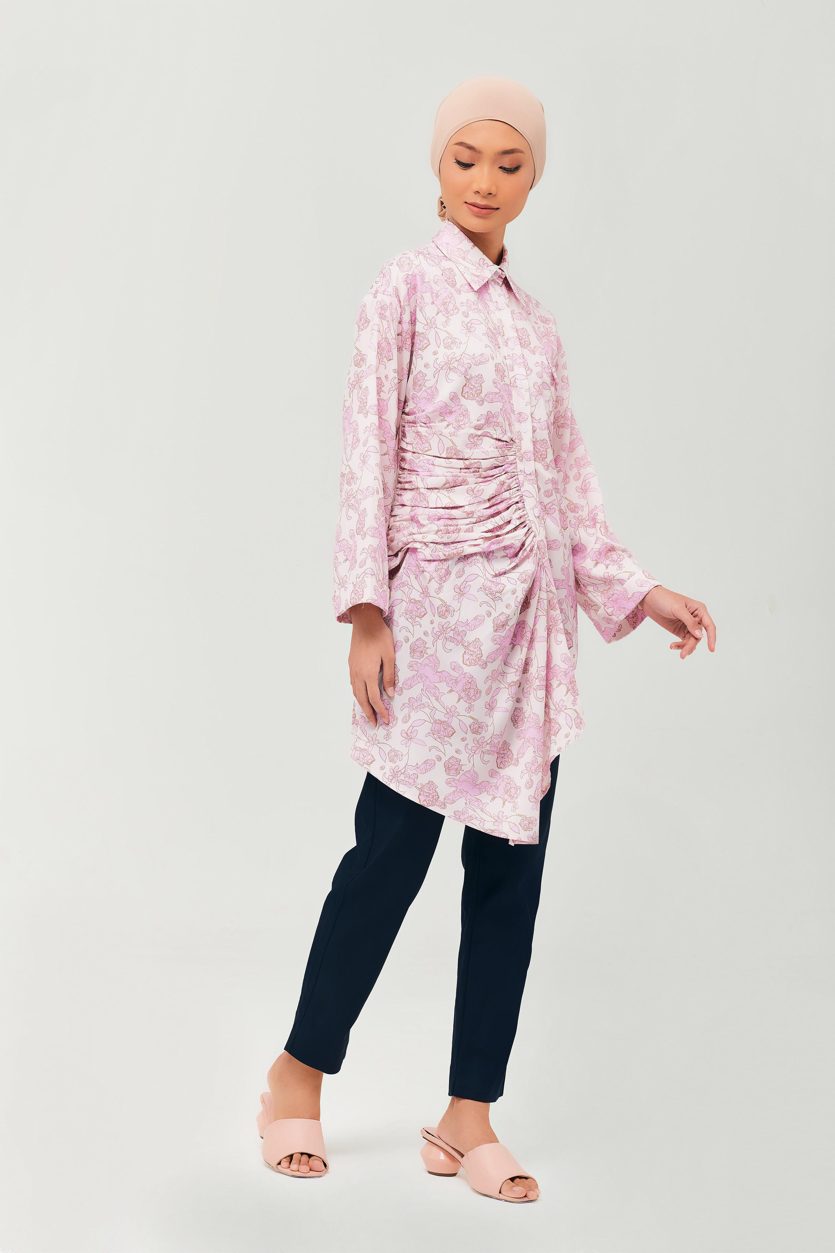 Lilac Daffodil Ruched Top - Mimpikita
