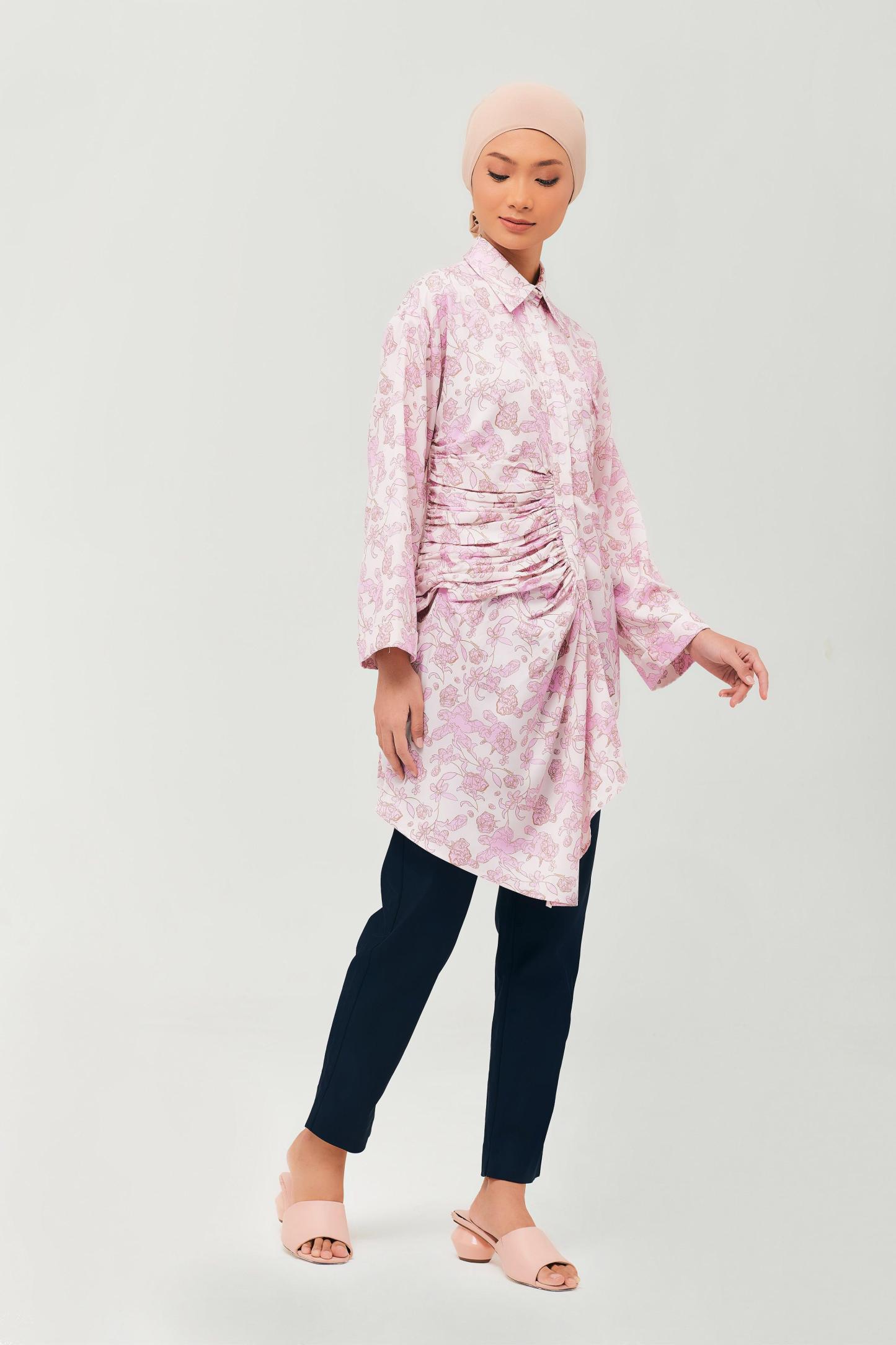 Lilac Daffodil Ruched Top - Mimpikita
