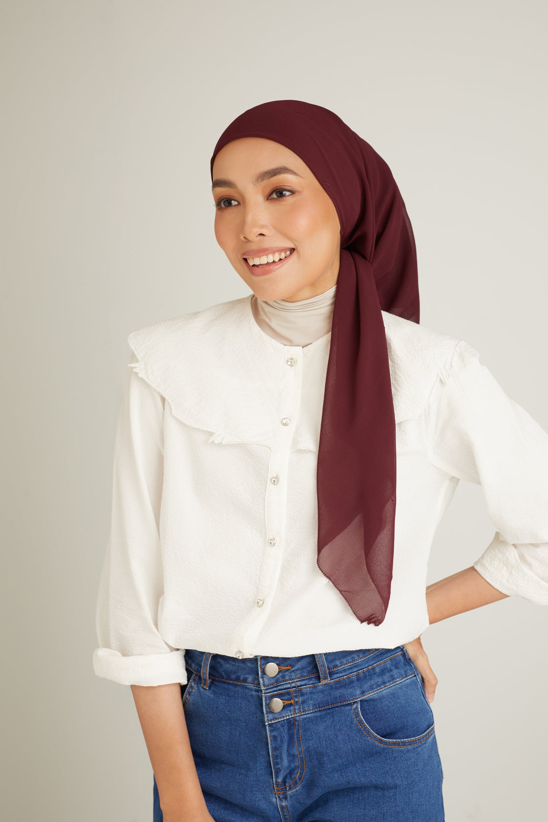 Clara Plum Head Scarf 