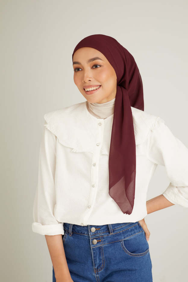 Clara Plum Head Scarf 
